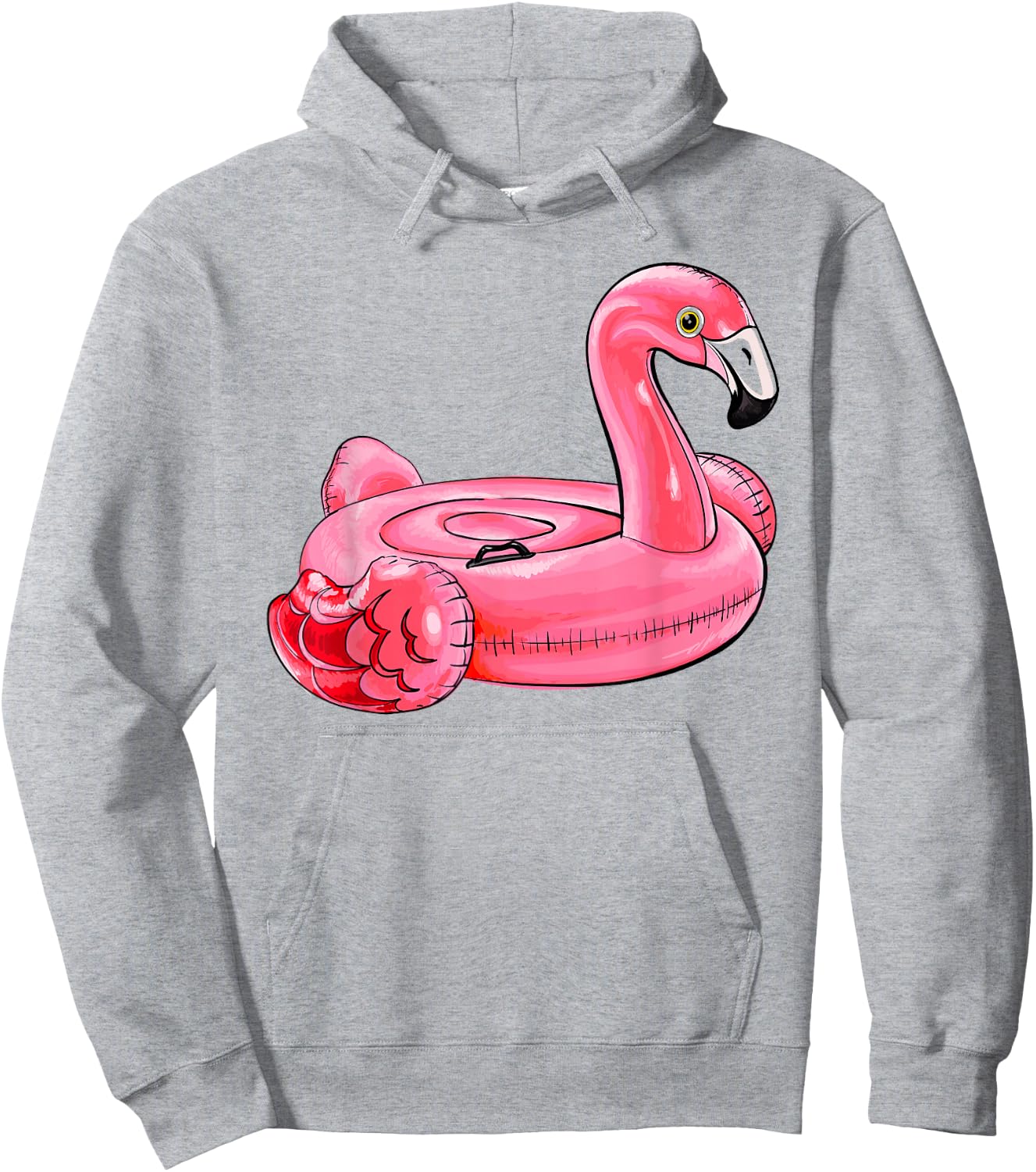 Colorful Flamingo Pool Float Tropical Summer Hoodie - Hoodie | Ash