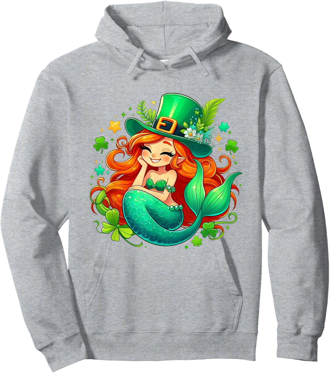 St. Patrick's Mermaid Hoodie - Hoodie | Ash