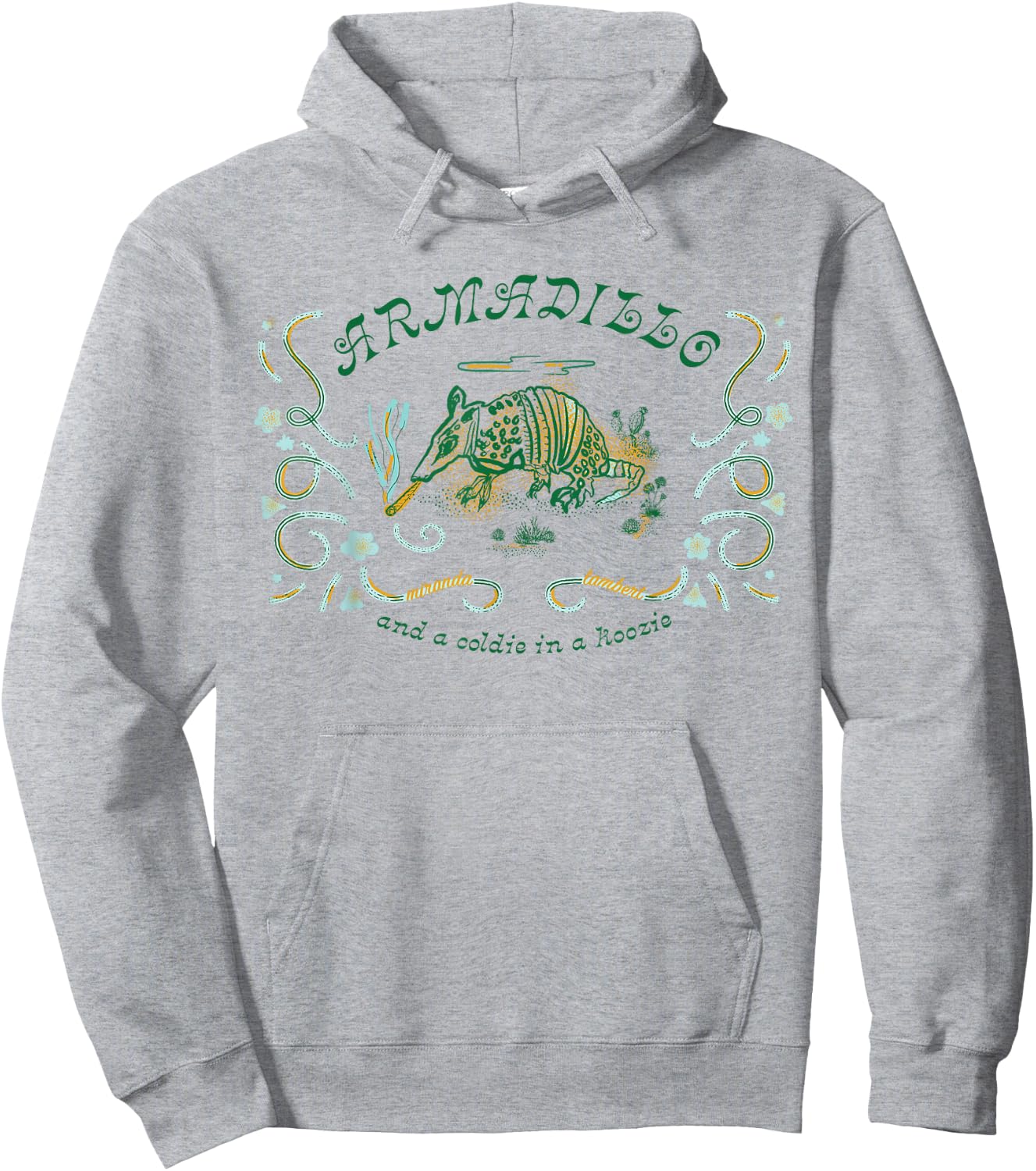 Miranda Lambert Armadillo Postcards from Texas Hoodie - Hoodie | Ash