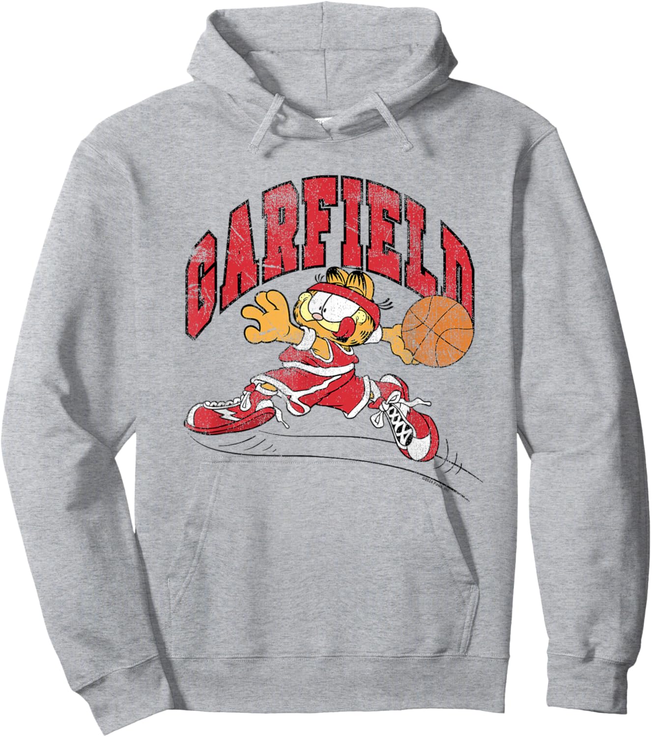 Garfield Basketball , White Hoodie - Hoodie | Ash