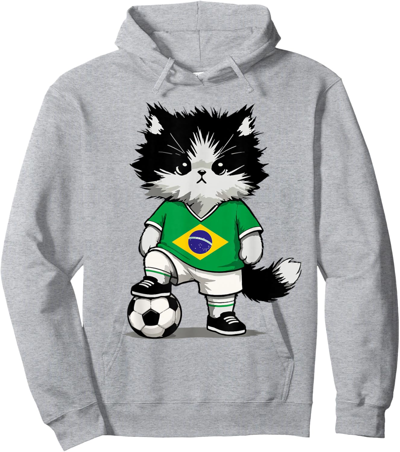 Brasilien Flagge Herren Damen Kinder Brasilien Hoodie - Hoodie | Ash