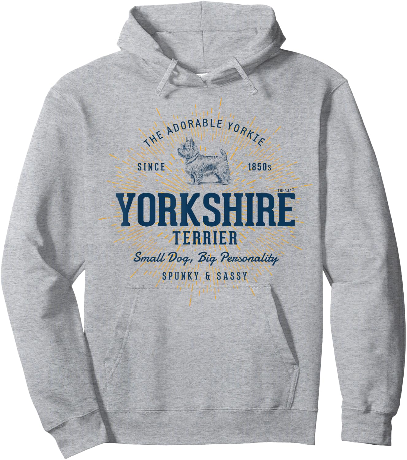 Retro Styled Yorkshire Terrier Vintage Hoodie - Hoodie | Ash