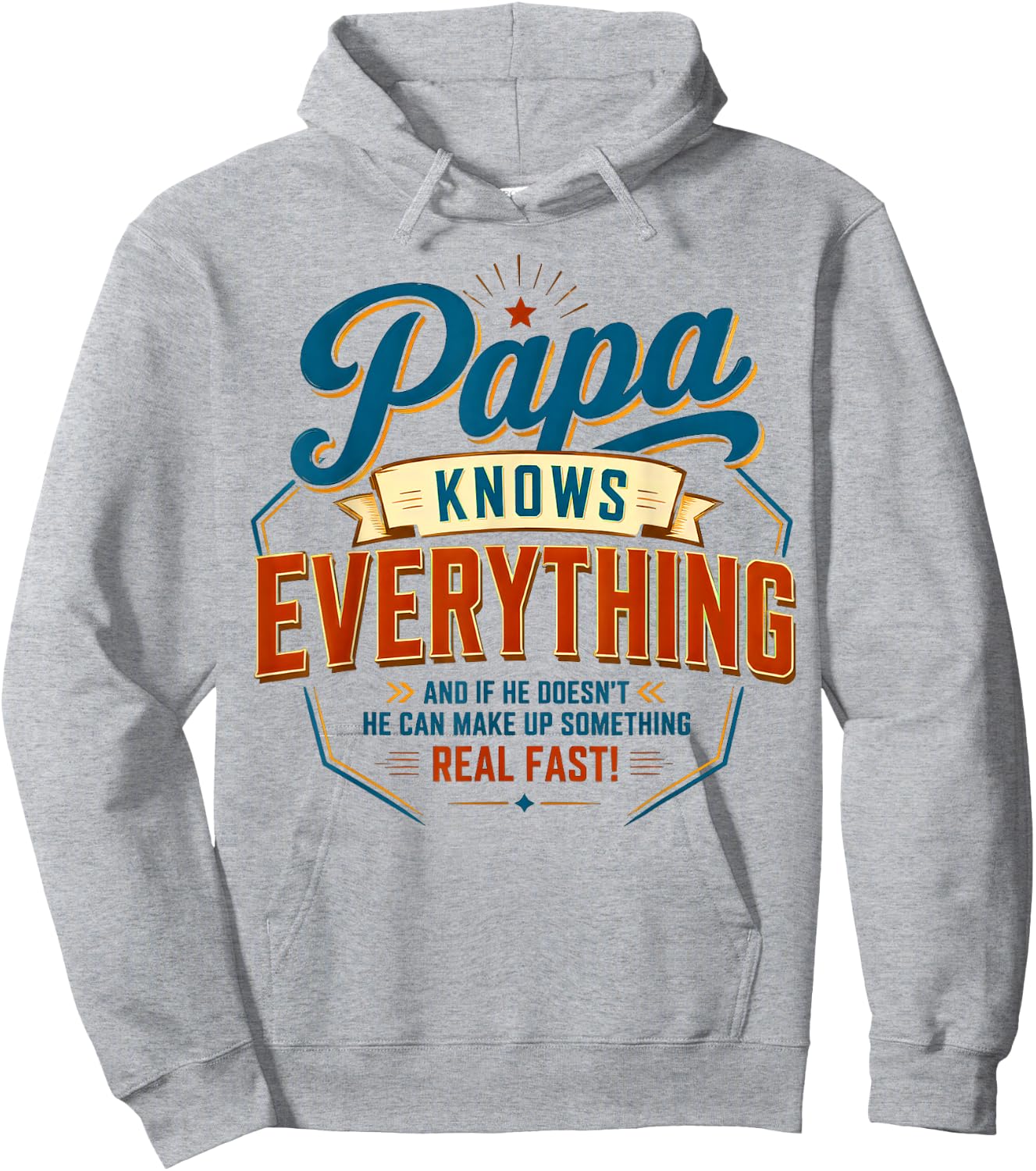 Papa Knows Everythings, Father's Day Hoodie - Hoodie | Ash