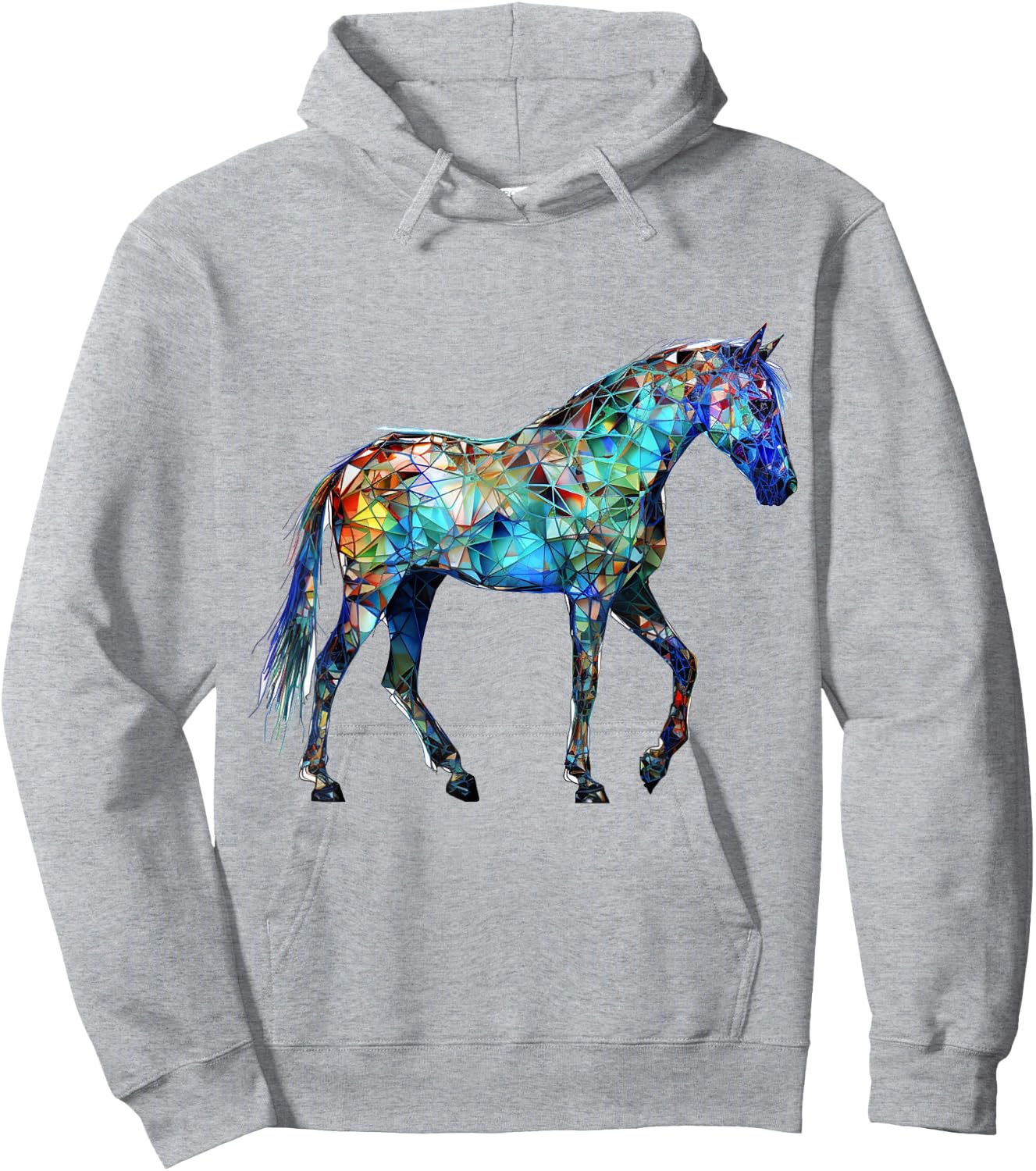 Pferde Artwork Bunte Tier Pferd Hoodie - Hoodie | Ash