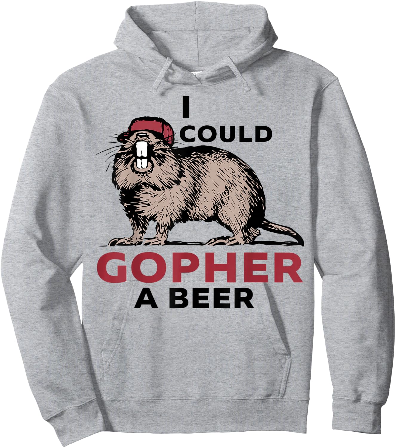 I Could Gopher A Beer Hoodie - Hoodie | Ash