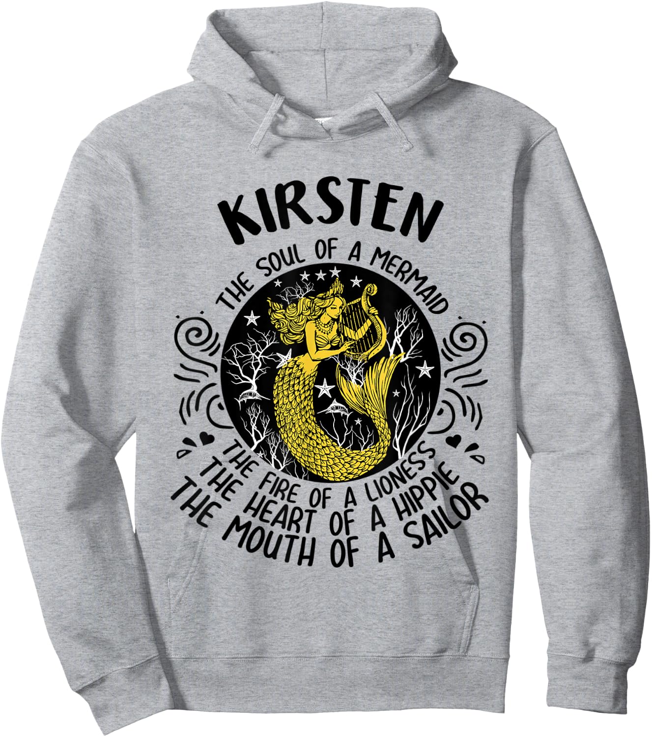 KIRSTEN The Soul Of A Mermaid personalized 5t7t Hoodie - Hoodie | Ash
