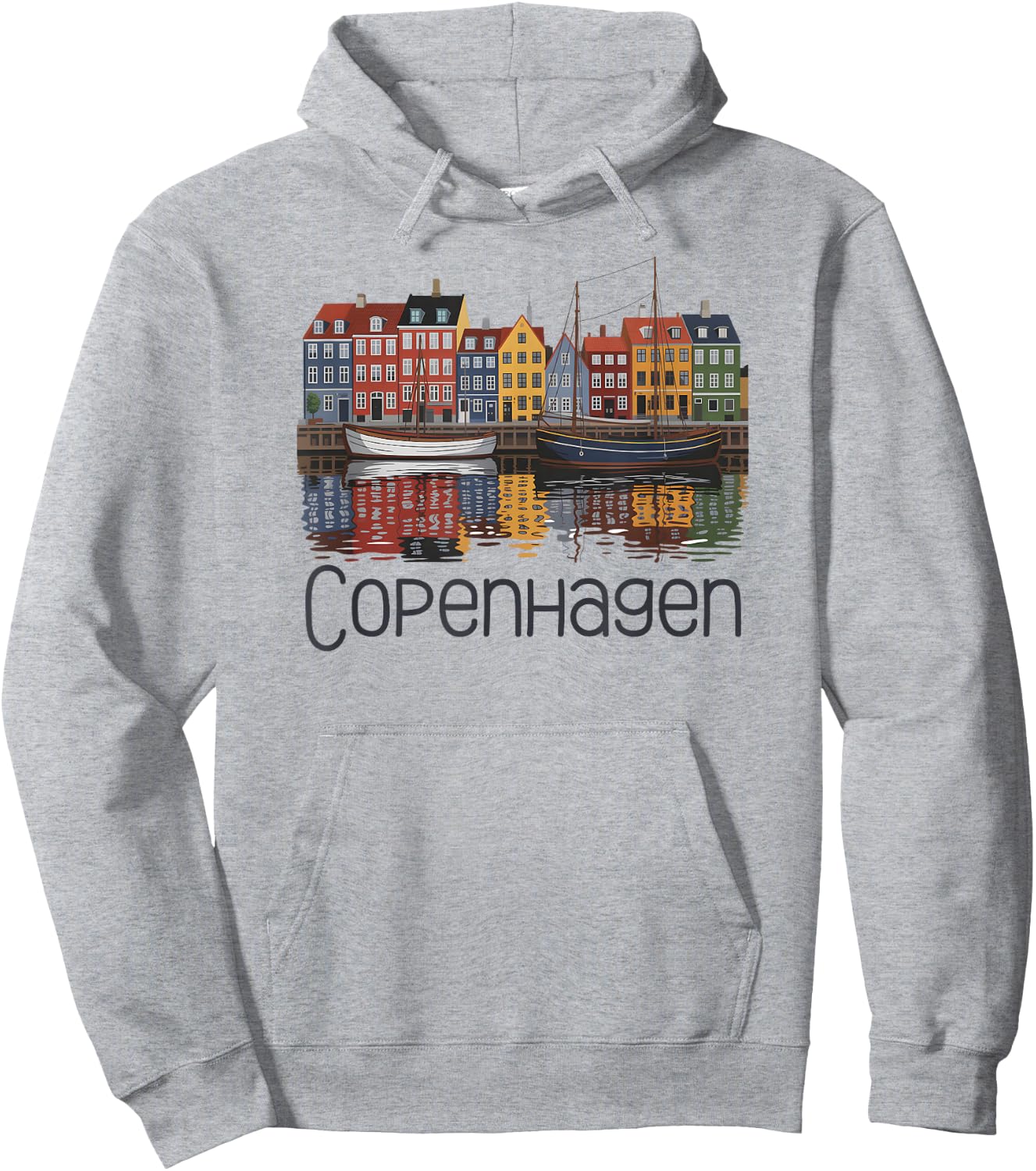 Copenhagen Denmark Sketch Souvenir/Copenhagen Hoodie - Hoodie | Ash