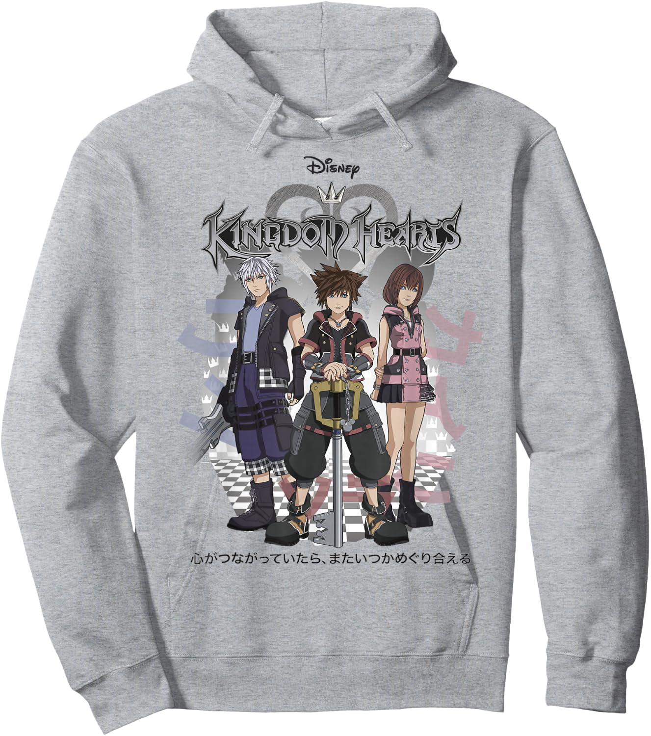 Disney Kingdom Hearts 3 Sora Riku Kairi Kanji Hoodie - Hoodie | Ash