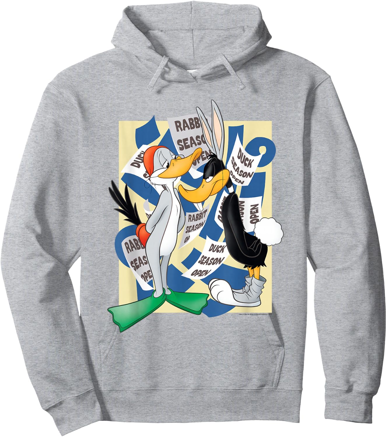 Looney Tunes Rabbit Season Duck Season Hoodie - Hoodie | Ash