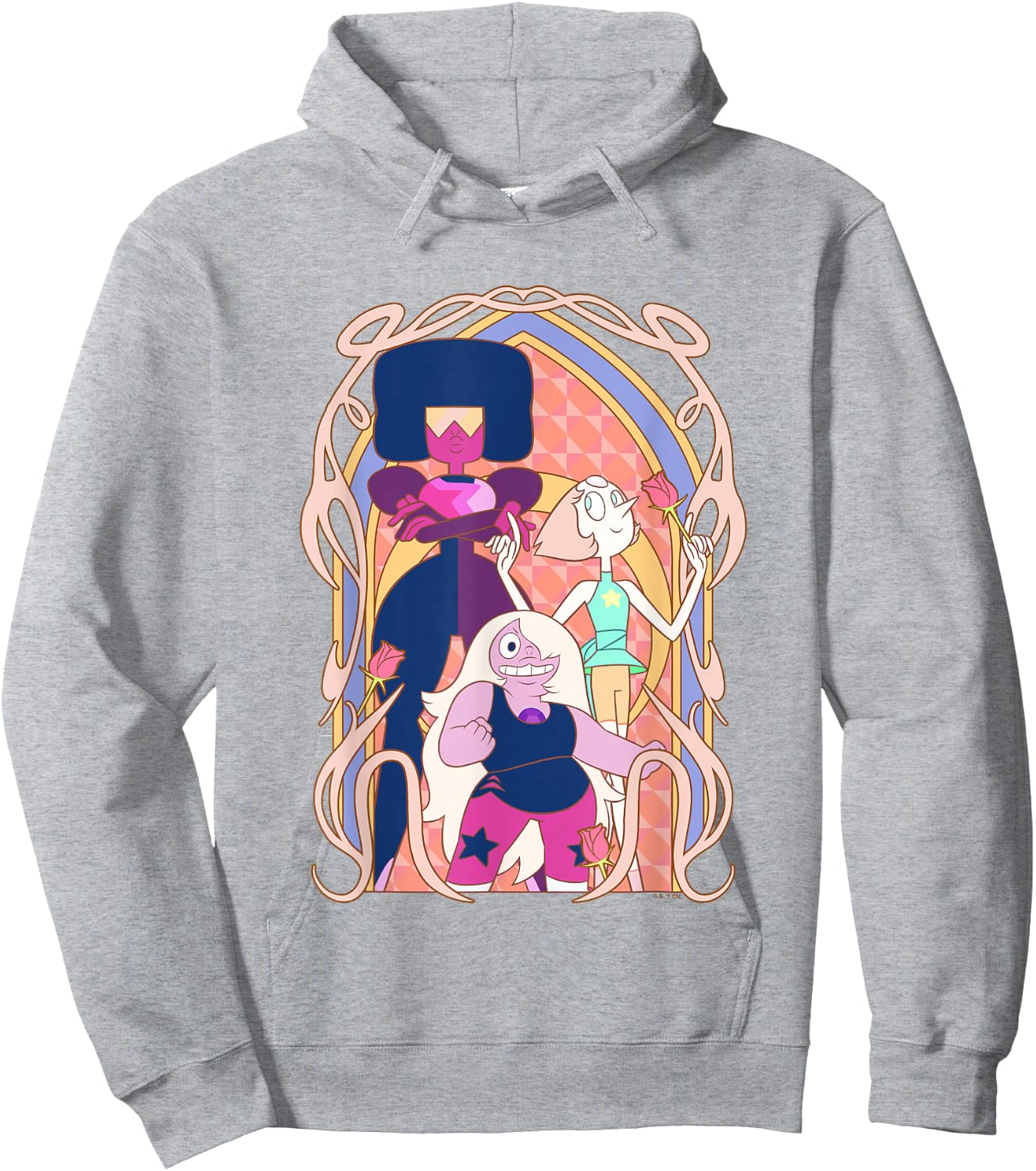 Steven Universe Crystal Gems Nouveau Portrait Hoodie - Hoodie | Ash