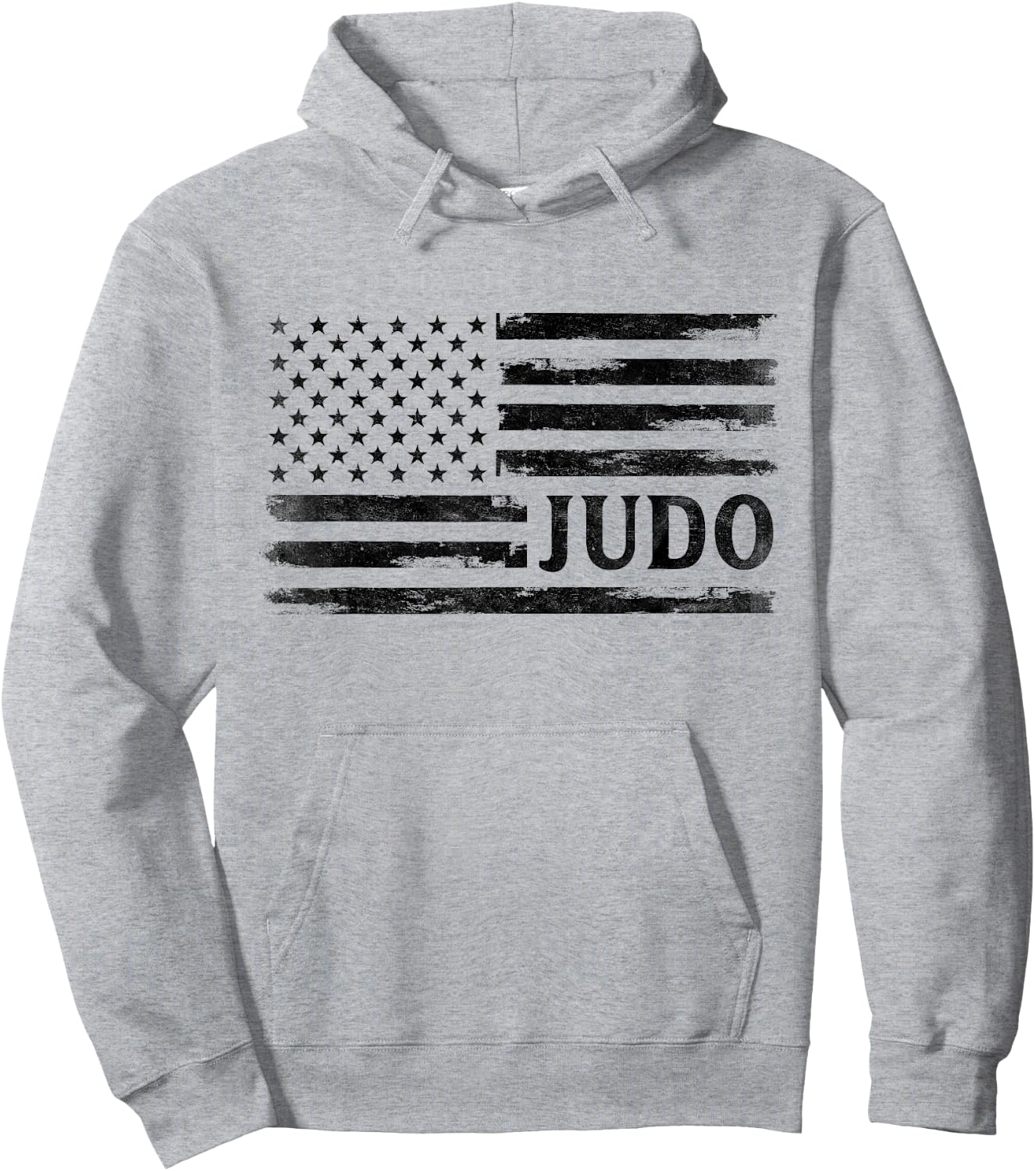 Judo Black Vintage USA Flag Coach Boy Hoodie - Hoodie | Ash