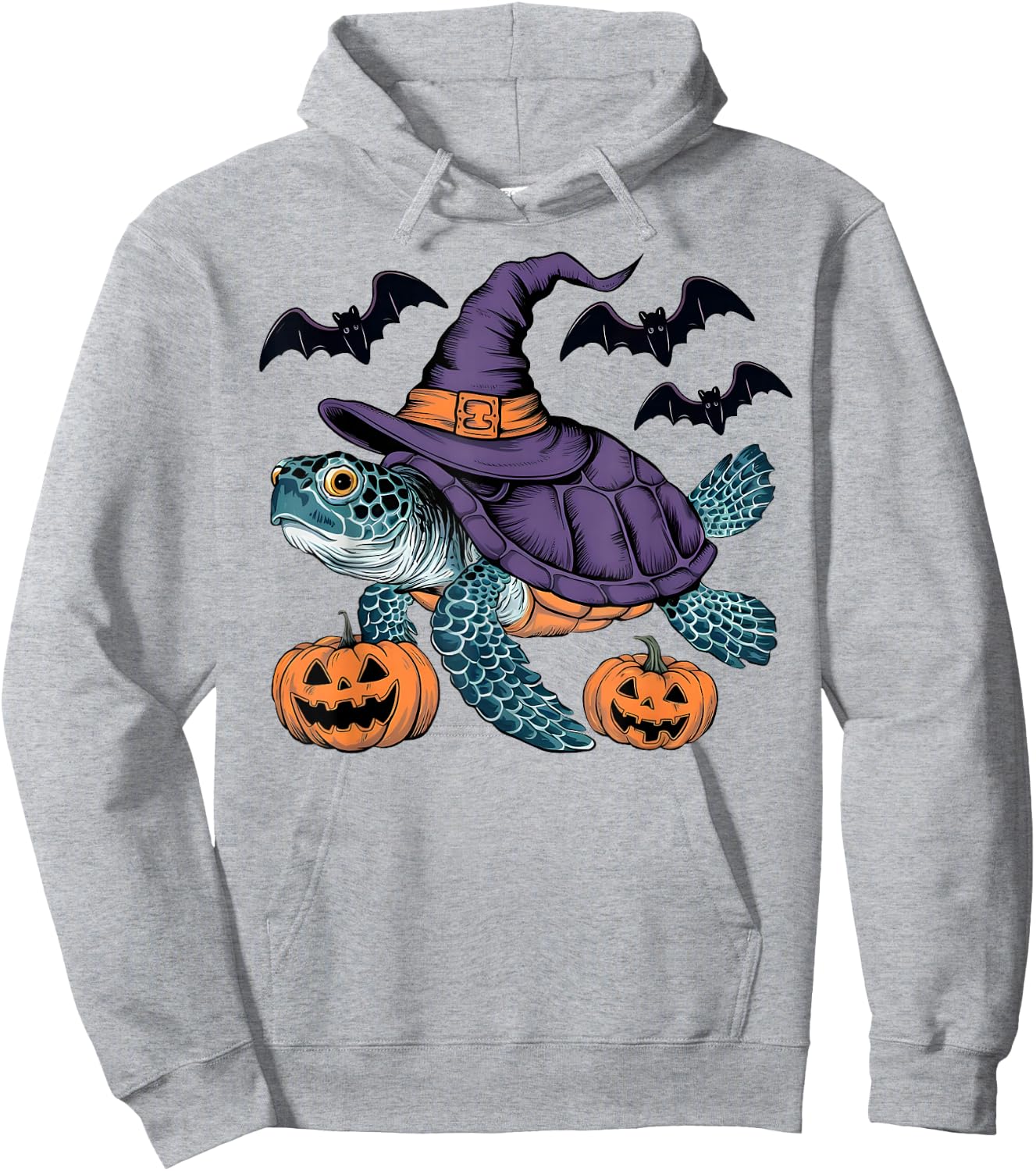 Pumpkin Bat Witch Costume Sea Turtle Halloween Hoodie - Hoodie | Ash