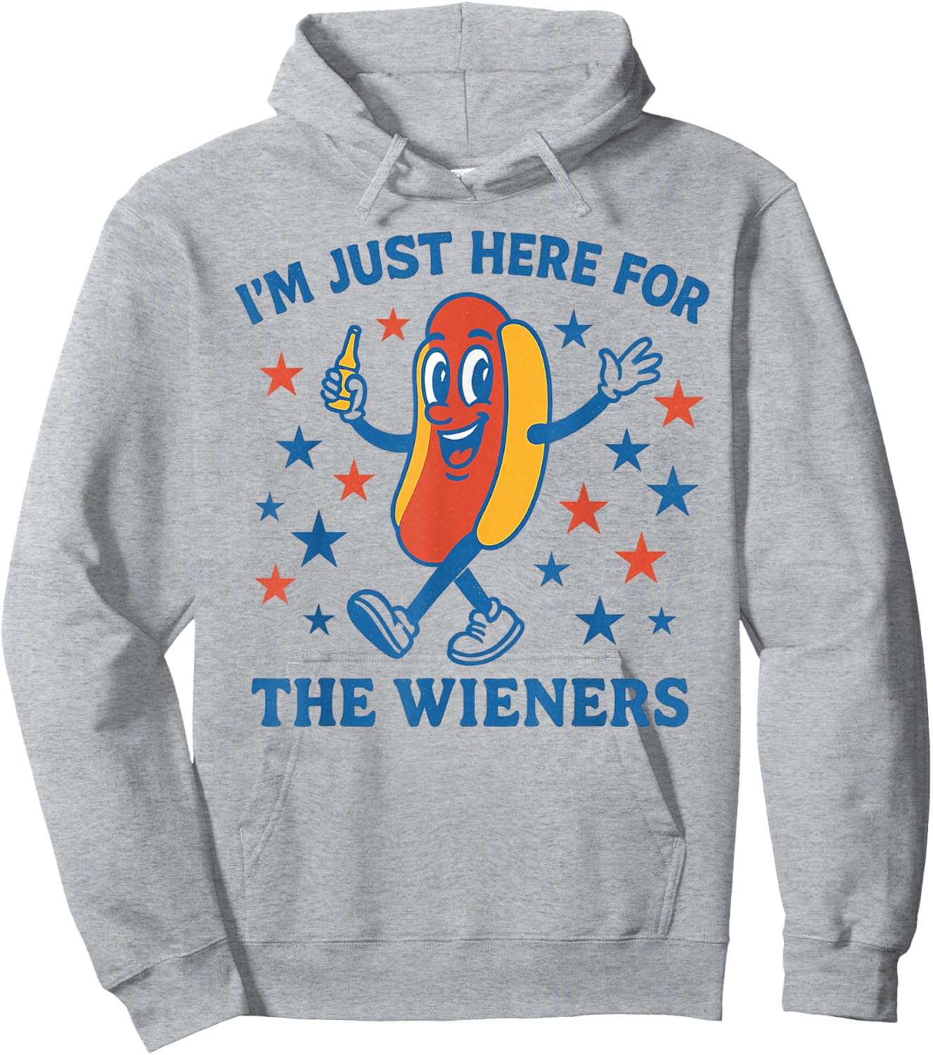 Im Only Here for the Wieners Design Hoodie - Hoodie | Ash