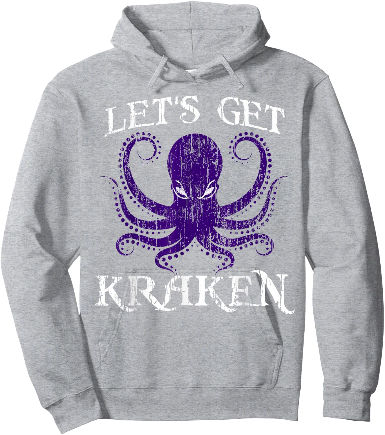 Funny Kraken LET'S GET KRAKEN Hoodie - Hoodie | Ash