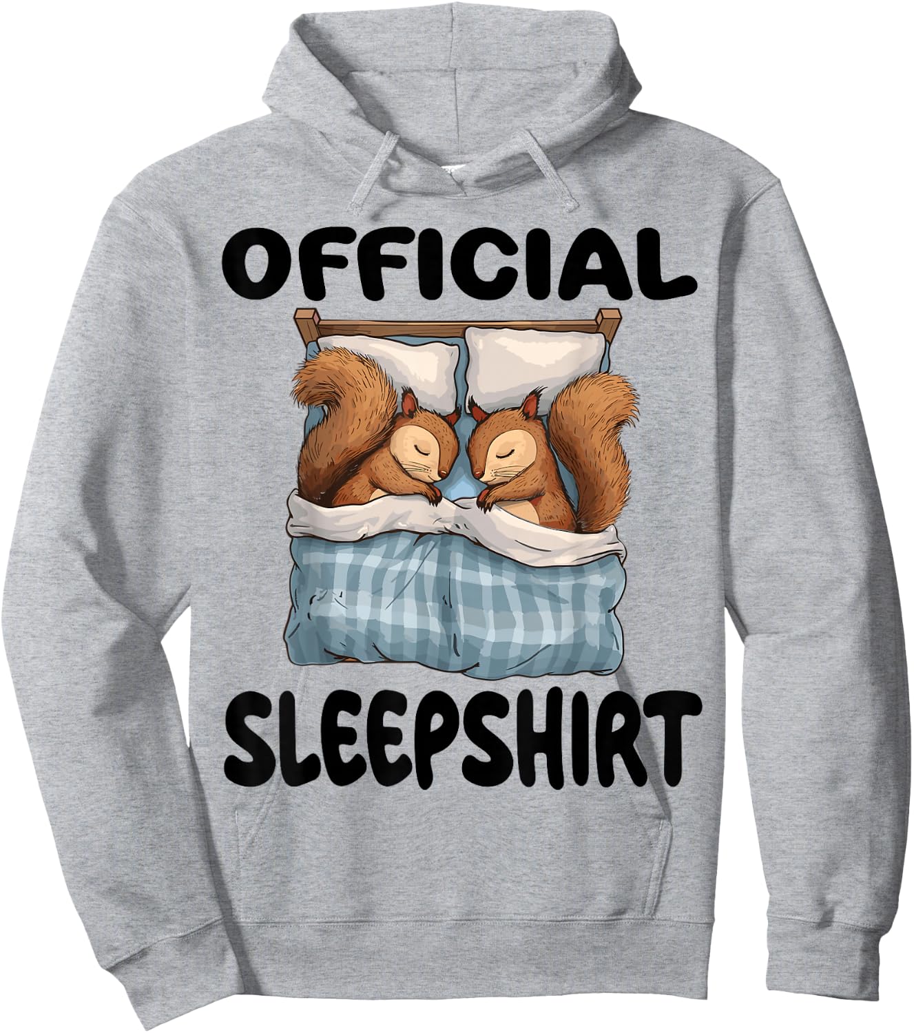 Squirrel Official Sleepshirt Pajamas Nightgown Hoodie - Hoodie | Ash