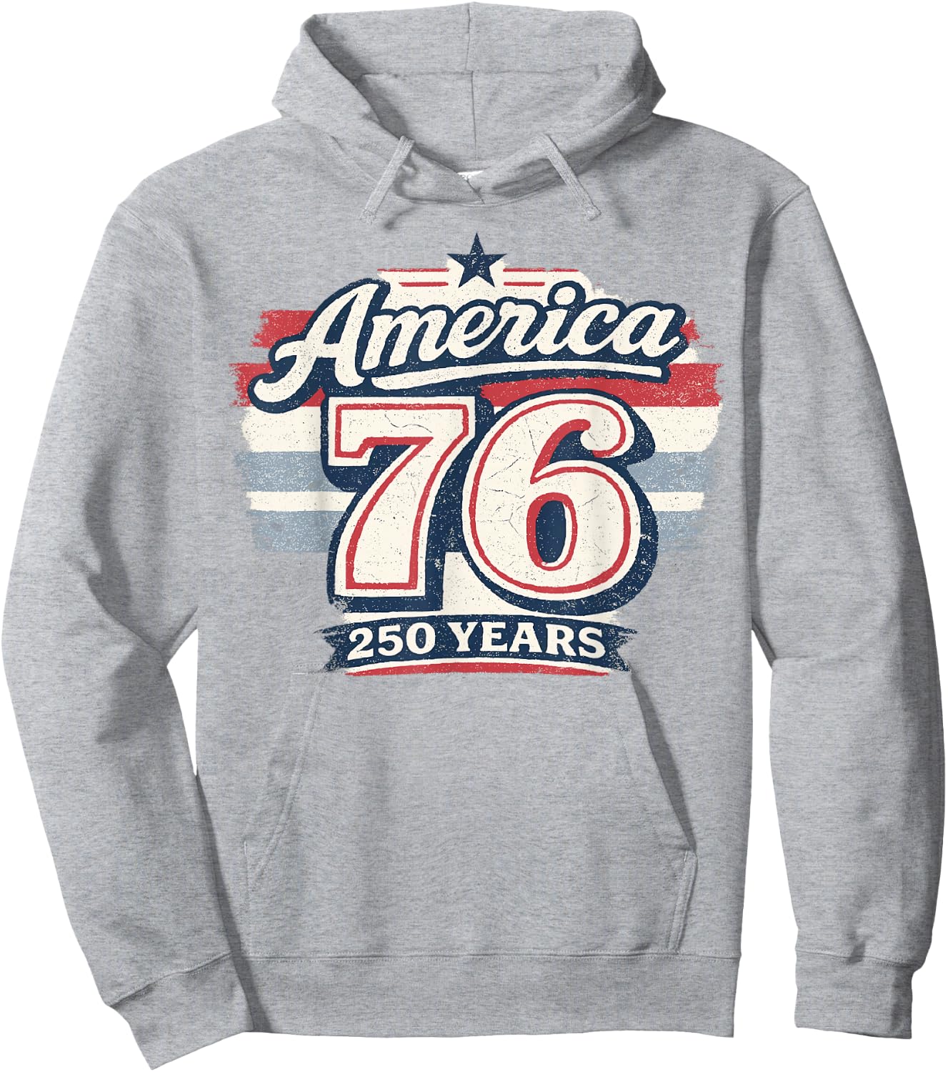 Retro America 76 250 Years Freedom 1776 2026 Hoodie - Hoodie | Ash