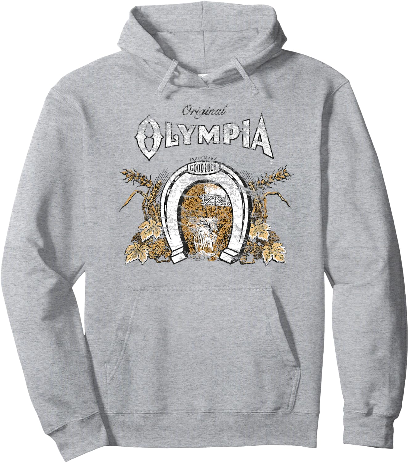 Olympia Vintage Style - Logo Hoodie - Hoodie | Ash