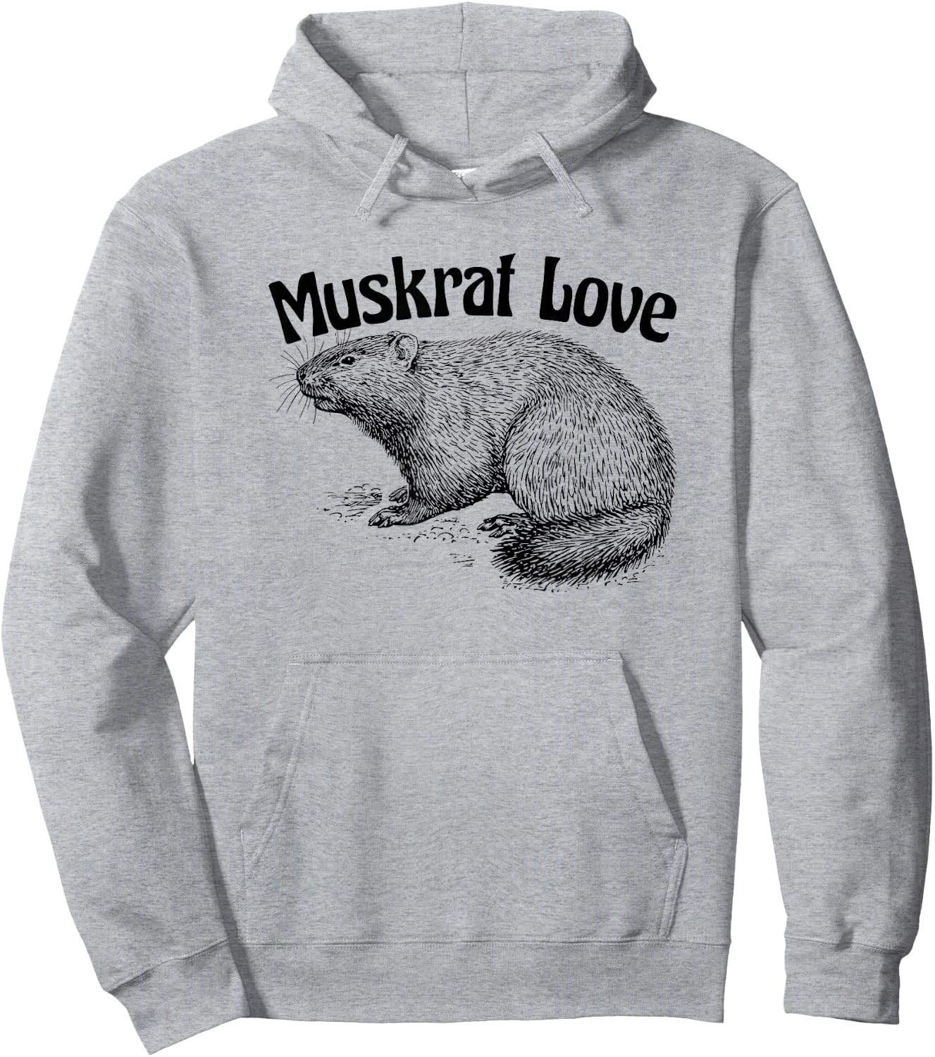 Muskrat Love Cute and Funny Unusual Family Pet Hoodie - Hoodie | Ash