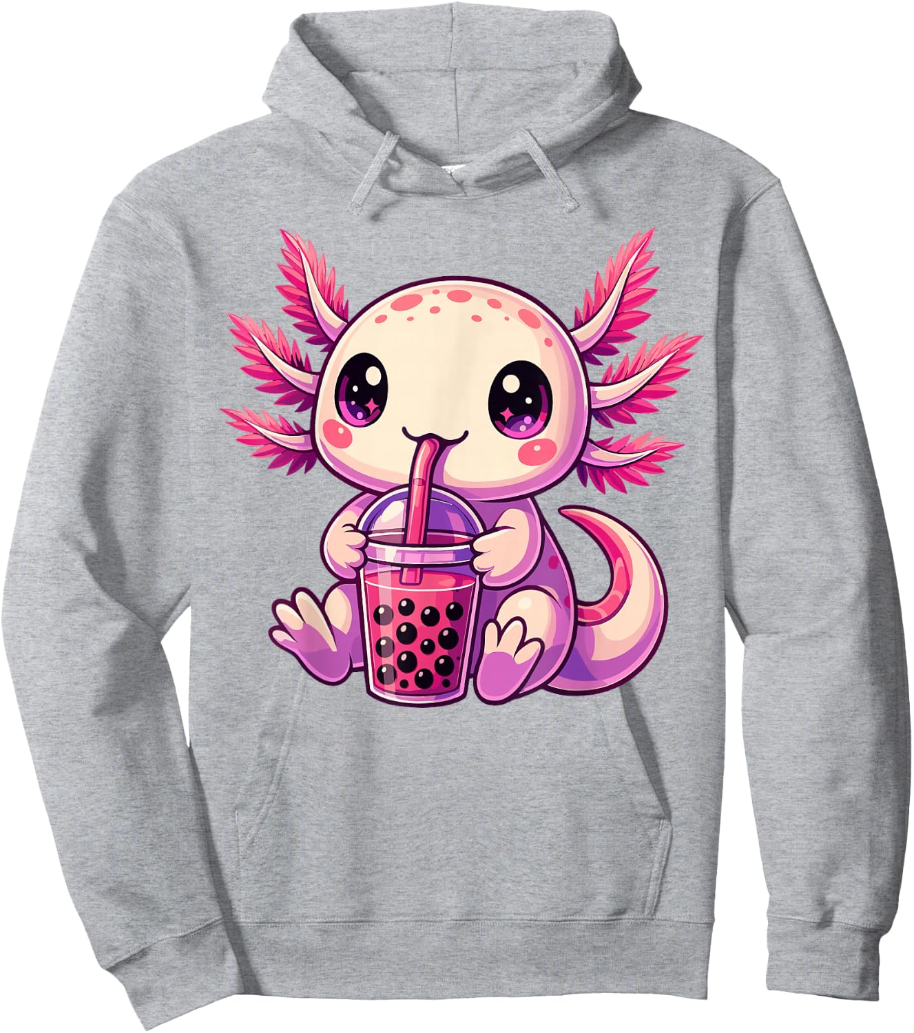 Axolotl Boba Tea Bubble Tea Cute Axolotl Hoodie - Hoodie | Ash