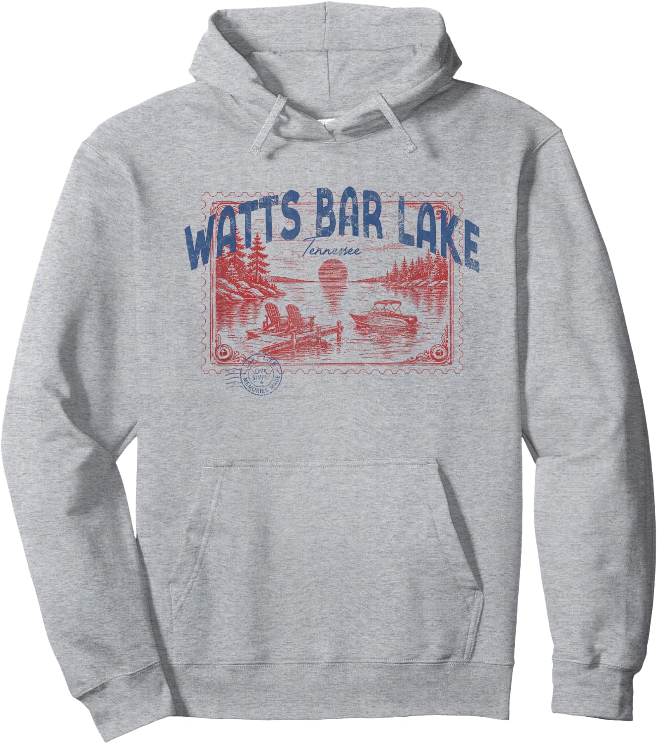 Watts Bar Lake Tennessee Outdoors Vintage Hoodie - Hoodie | Ash