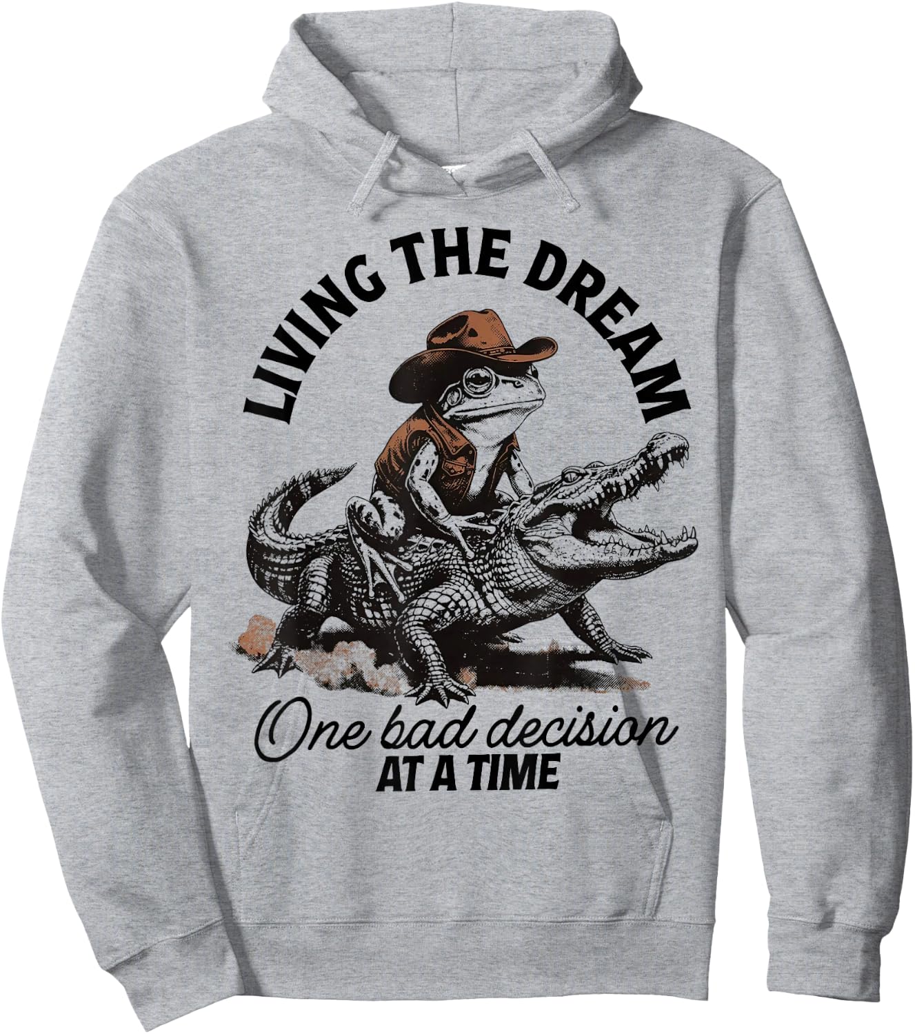 Living The Dream One Bad Decision At A Time Hoodie - Hoodie | Ash