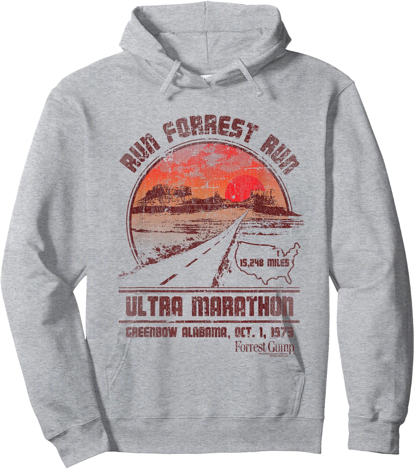 Forrest Gump Ultra Marathon , gray Hoodie - Hoodie | Ash