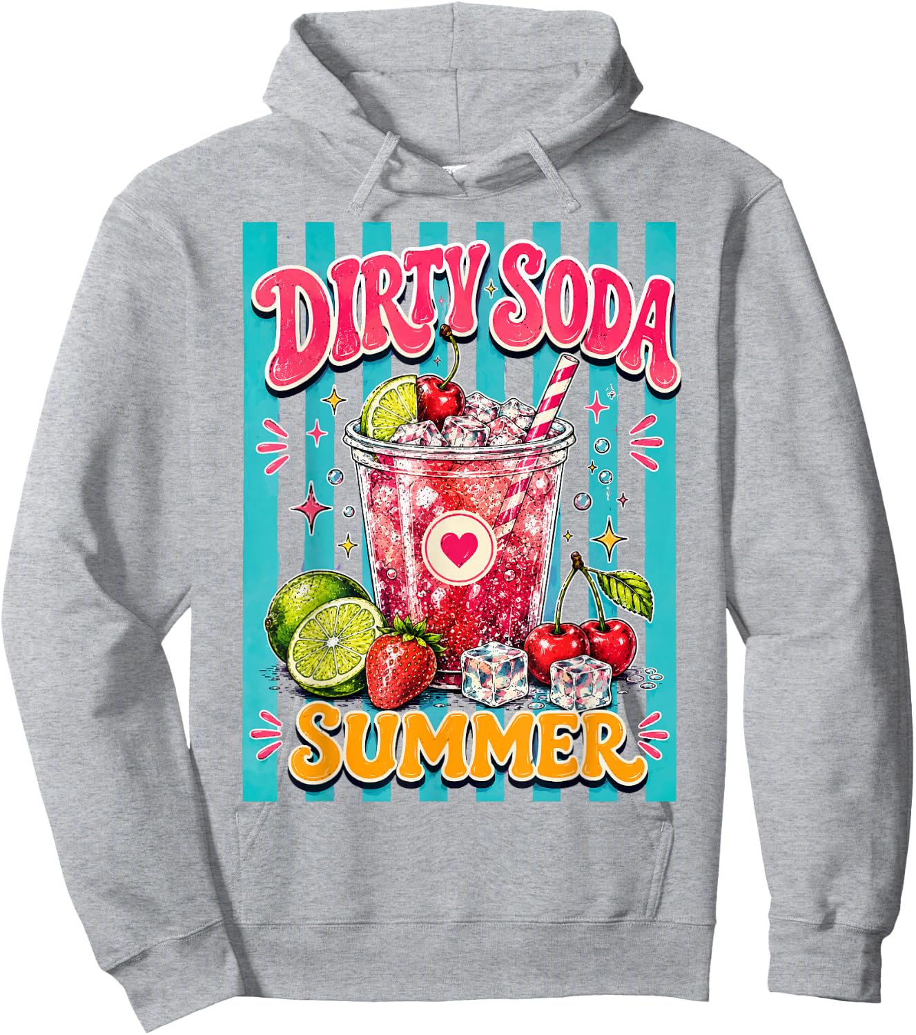 Dirty Soda Summer Retro Hoodie - Hoodie | Ash