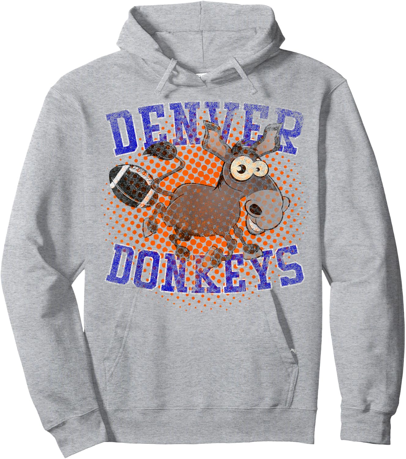 Denver Donkeys Football Hoodie - Hoodie | Ash