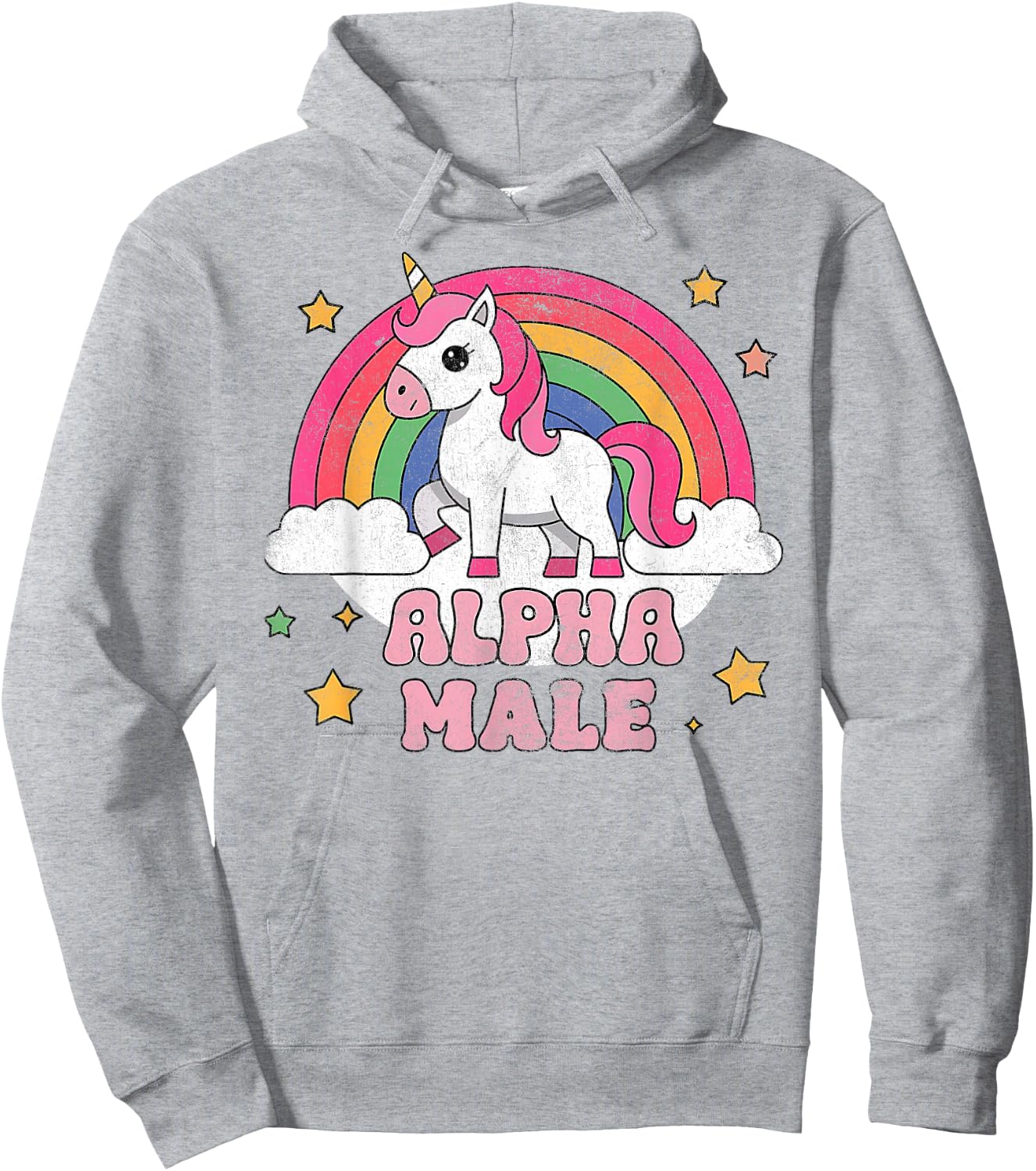 Alpha Male Unicorn Hoodie - Hoodie | Ash