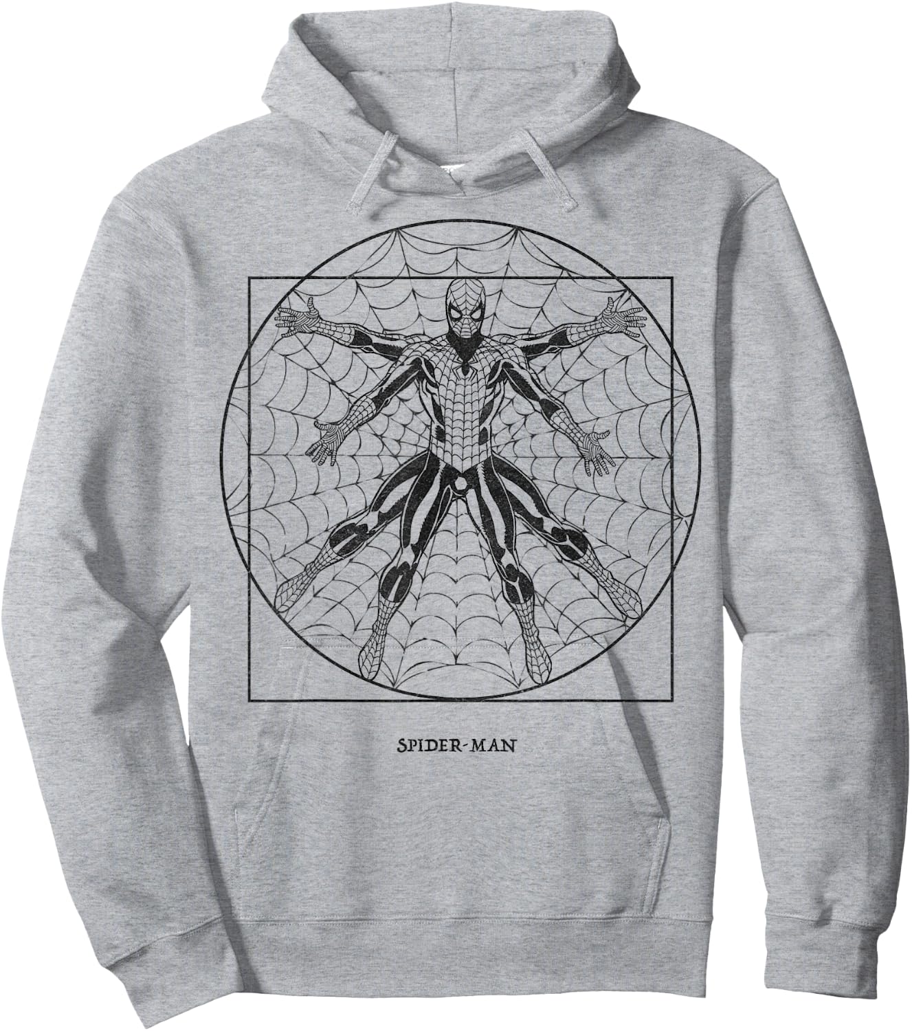 Marvel Spider-Man Vitruvian Web Slinger Hoodie - Hoodie | Ash