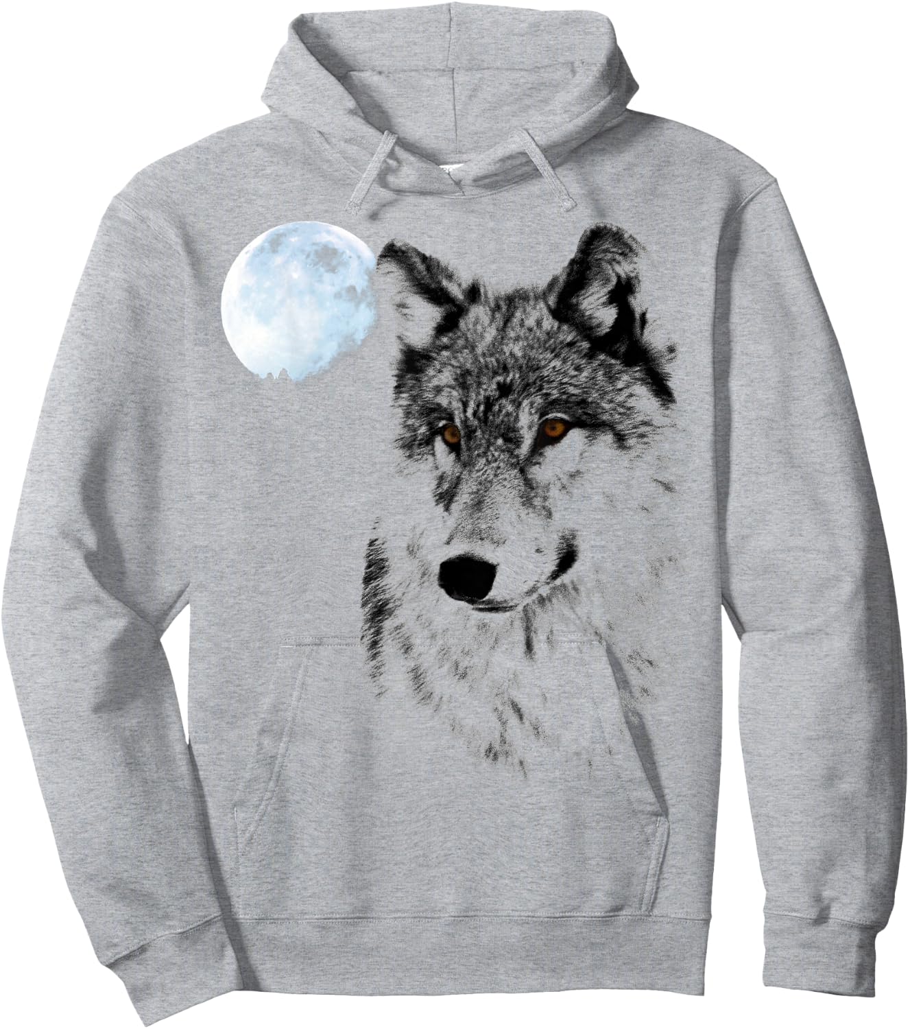 Wolf Moon Wof lover Hoodie - Hoodie | Ash