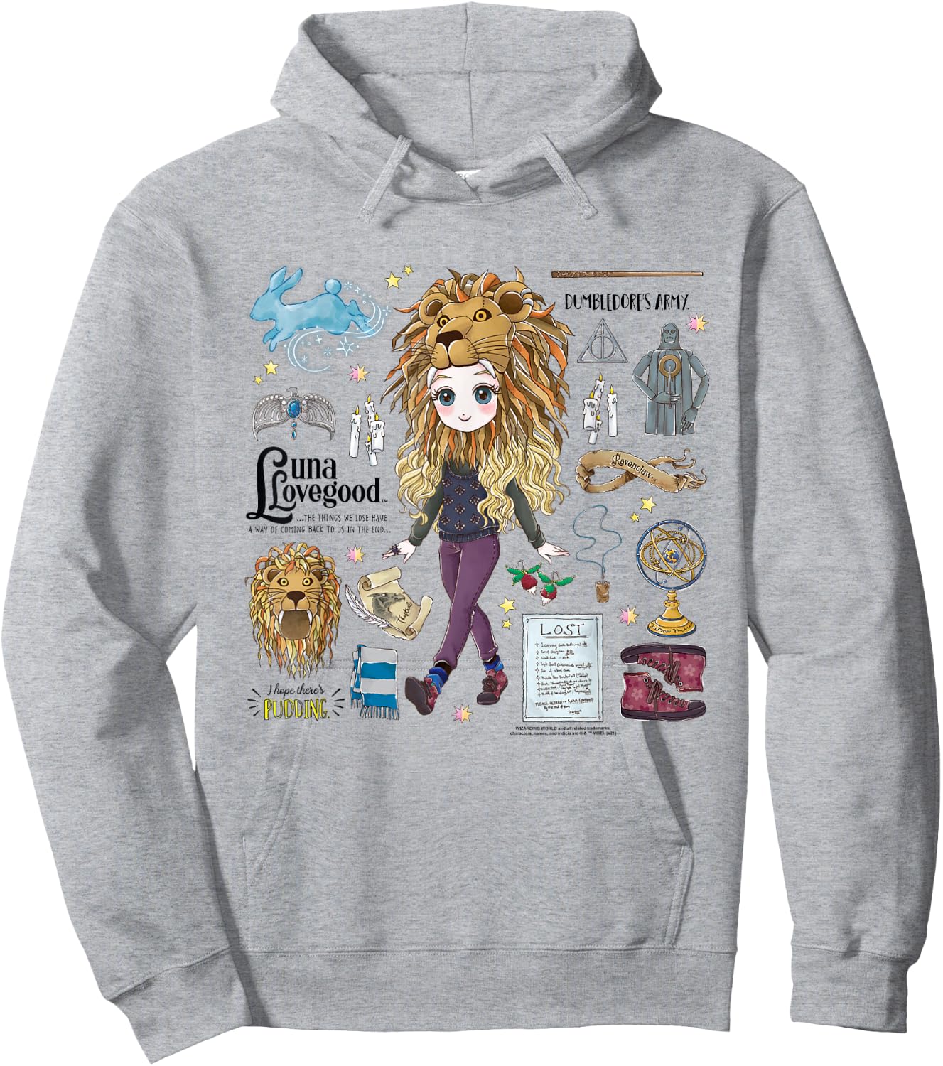 Harry Potter The Eccentric Luna Lovegood Small Hoodie - Hoodie | Ash
