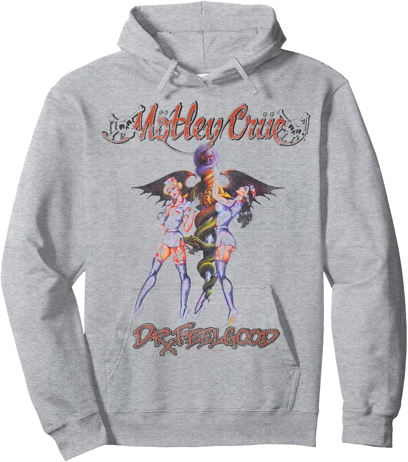 Mötley Crüe Vintage Dr. Feelgood , White Hoodie - Hoodie | Ash