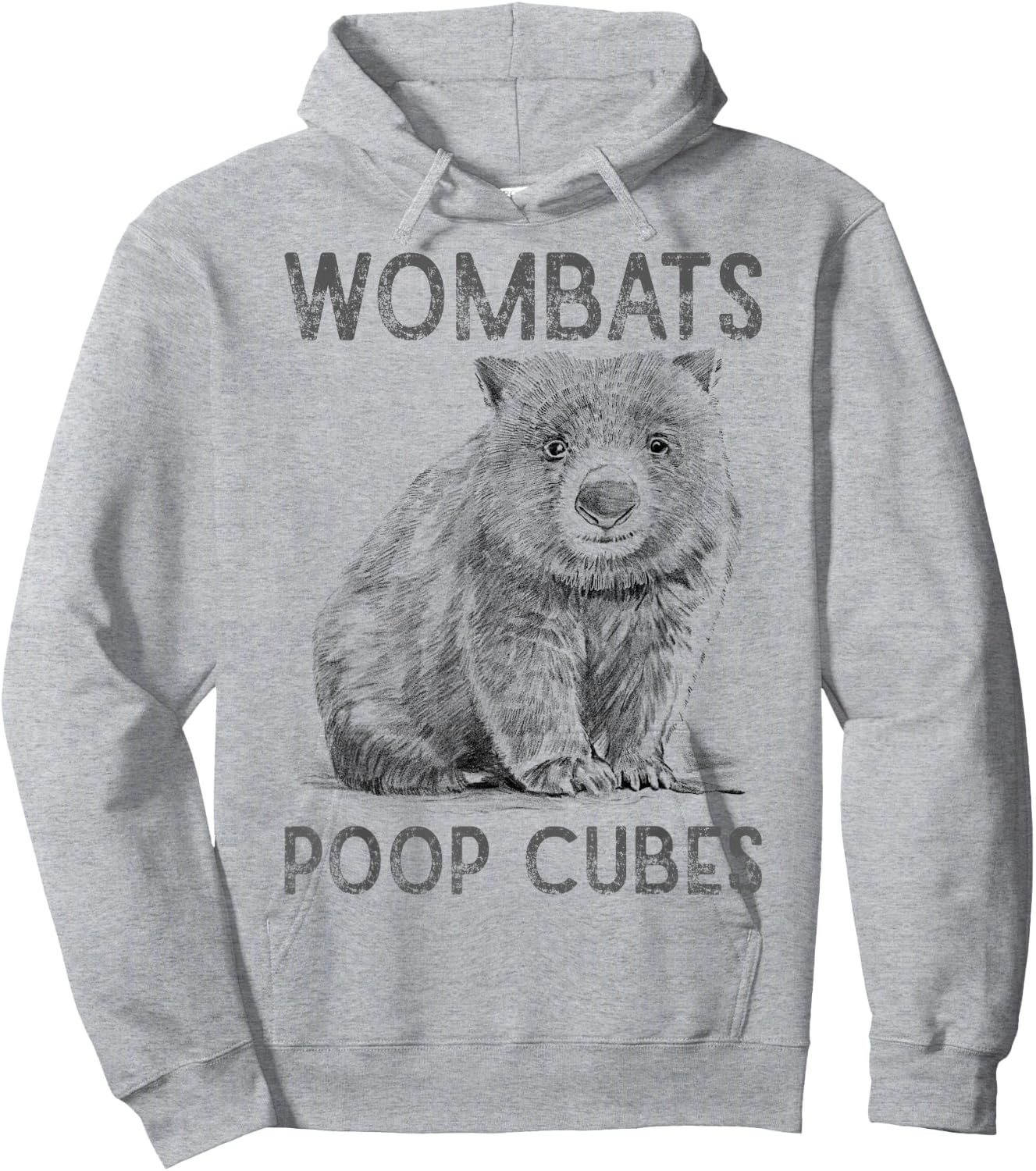 Wombats Poop Cubes For A Wombats Lover Hoodie - Hoodie | Ash