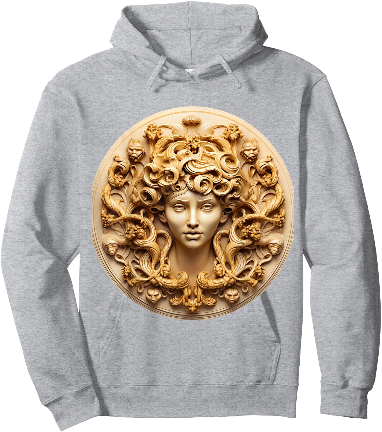 Medusa Head Greek Mythology Ancient Snake Hair Hoodie - Hoodie | Ash