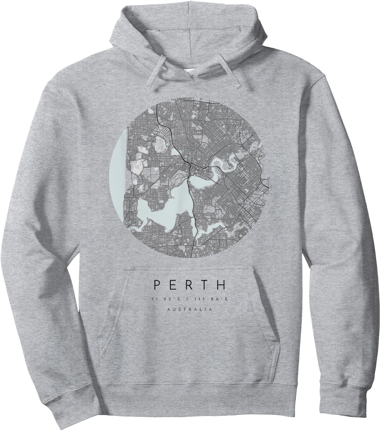 Australia Perth Coordinates map hometown Hoodie - Hoodie | Ash