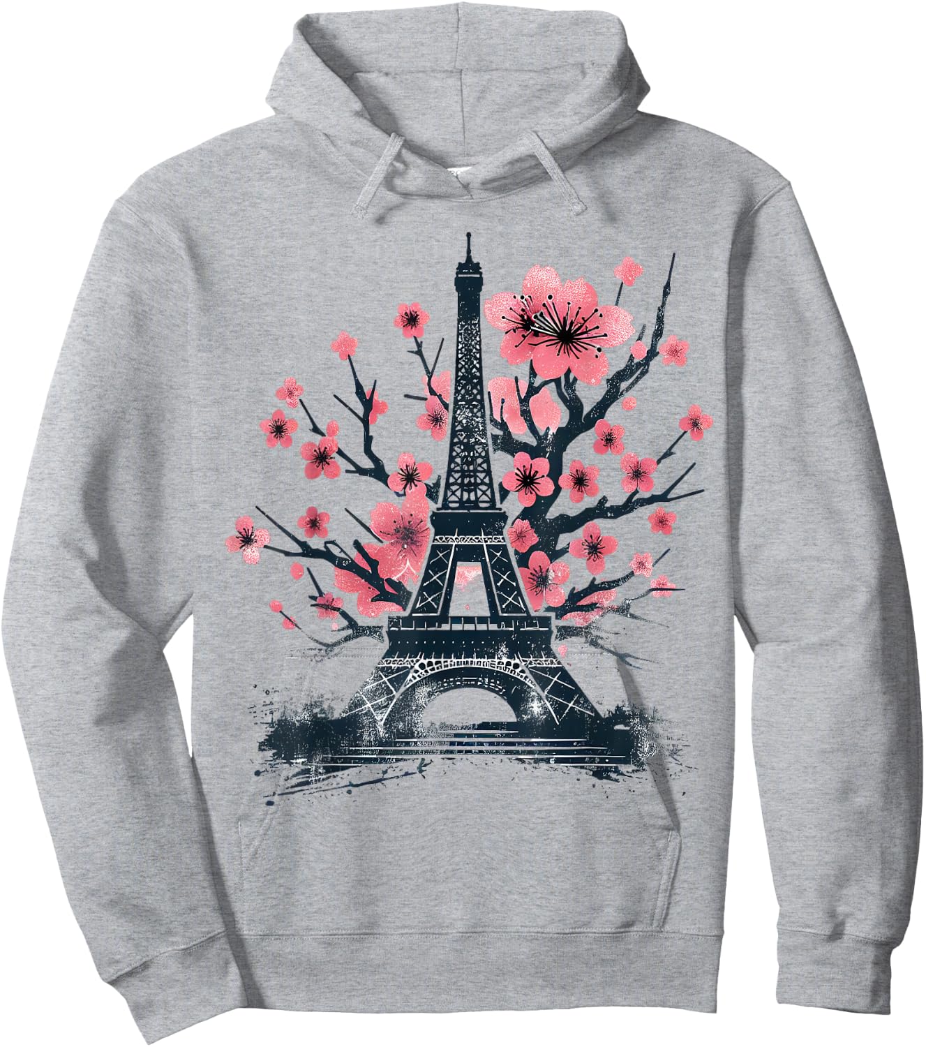 Paris Eiffel Tower Vintage Parisian , white, S Hoodie - Hoodie | Ash