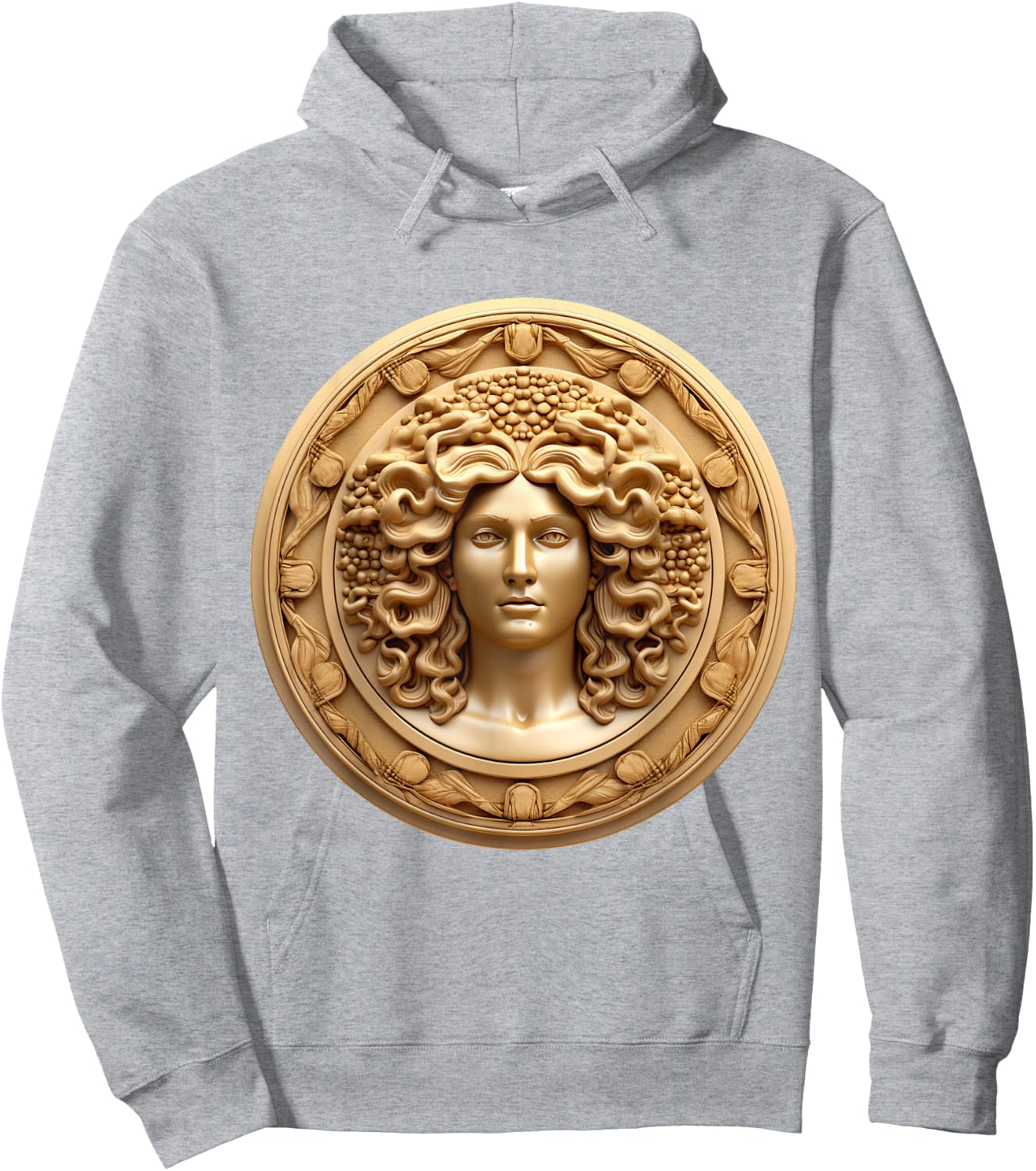 Medusahead Greek Mythology Ancient Snake Hair Hoodie - Hoodie | Ash