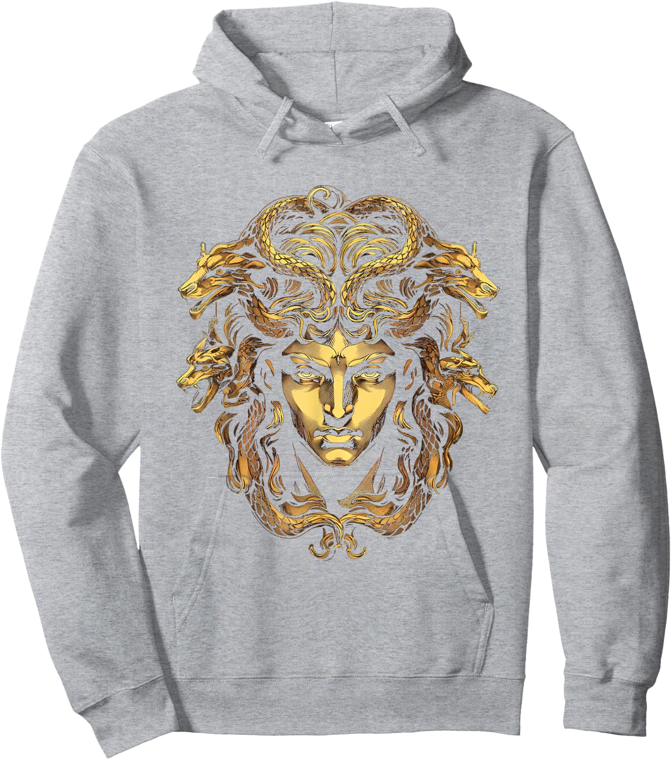 Medusa Head Greek Mythology Ancient Snake Hair Hoodie - Hoodie | Ash
