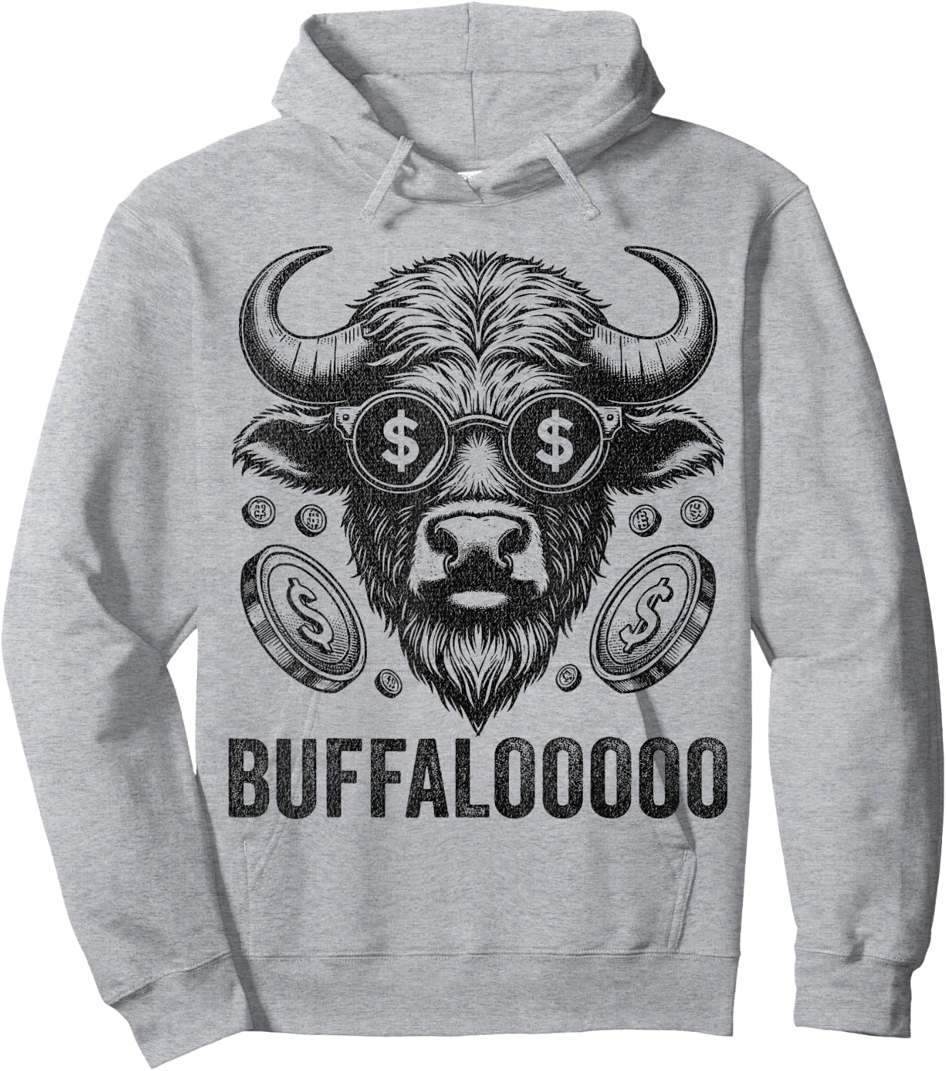 Lucky Buffalo Slot Machine BUFFALOOOOO Gambling Hoodie - Hoodie | Ash