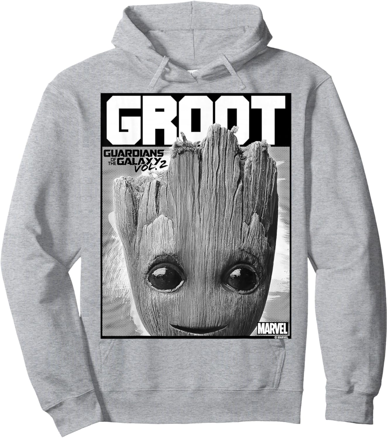 Marvel Guardians Vol. 2 Baby Groot Close-Up C2 Hoodie - Hoodie | Ash
