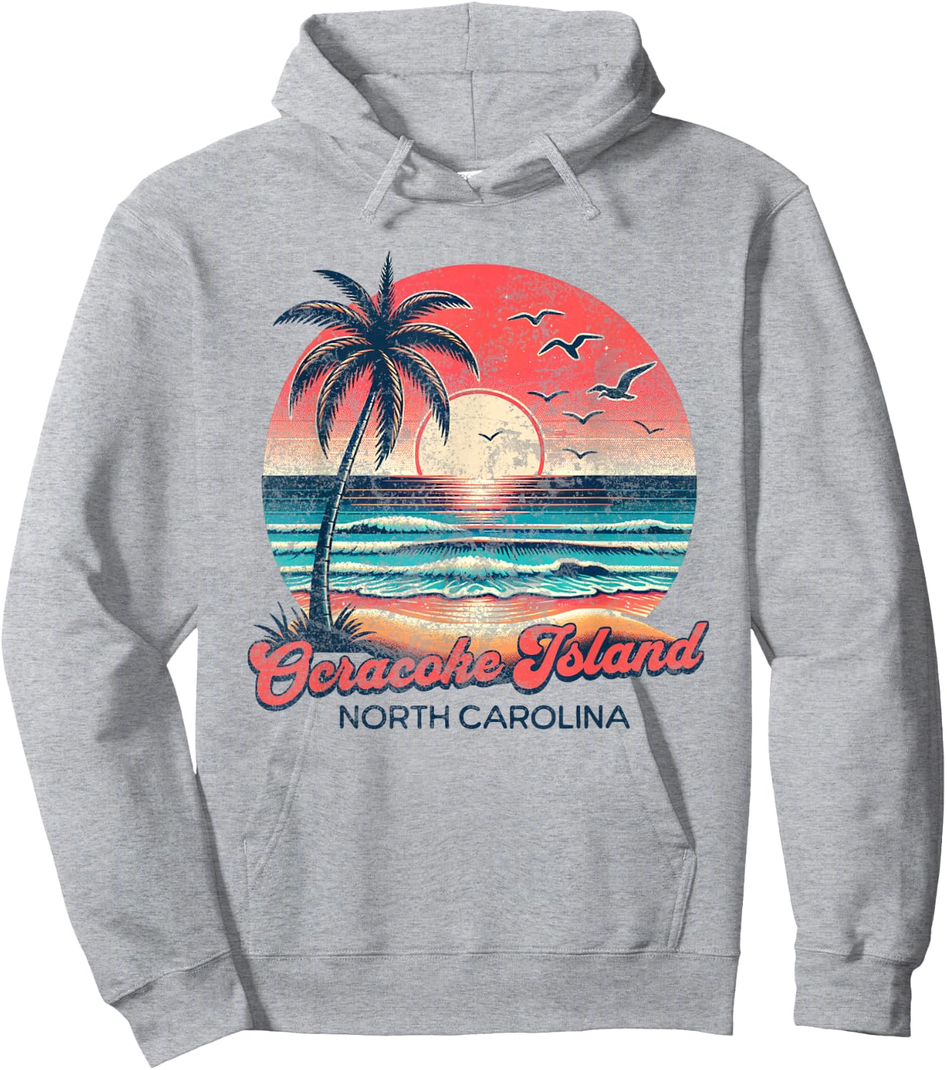 Ocracoke Island Hoodie - Hoodie | Ash