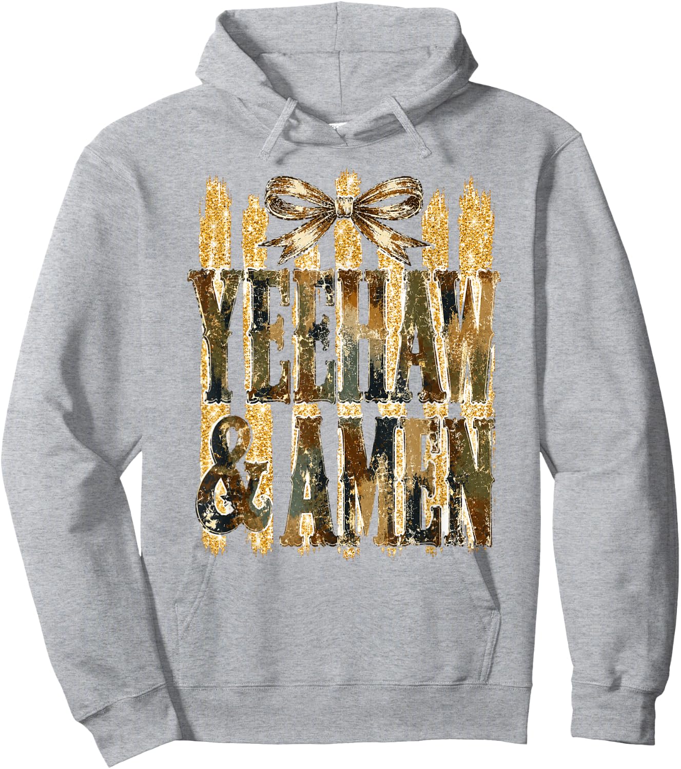 Yeehaw and Amen Country Faith Western Christian Hoodie - Hoodie | Ash