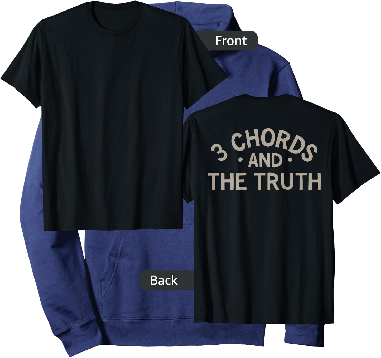 3 Chords And The Truth (on back) Hoodie - Hoodie | Navy
