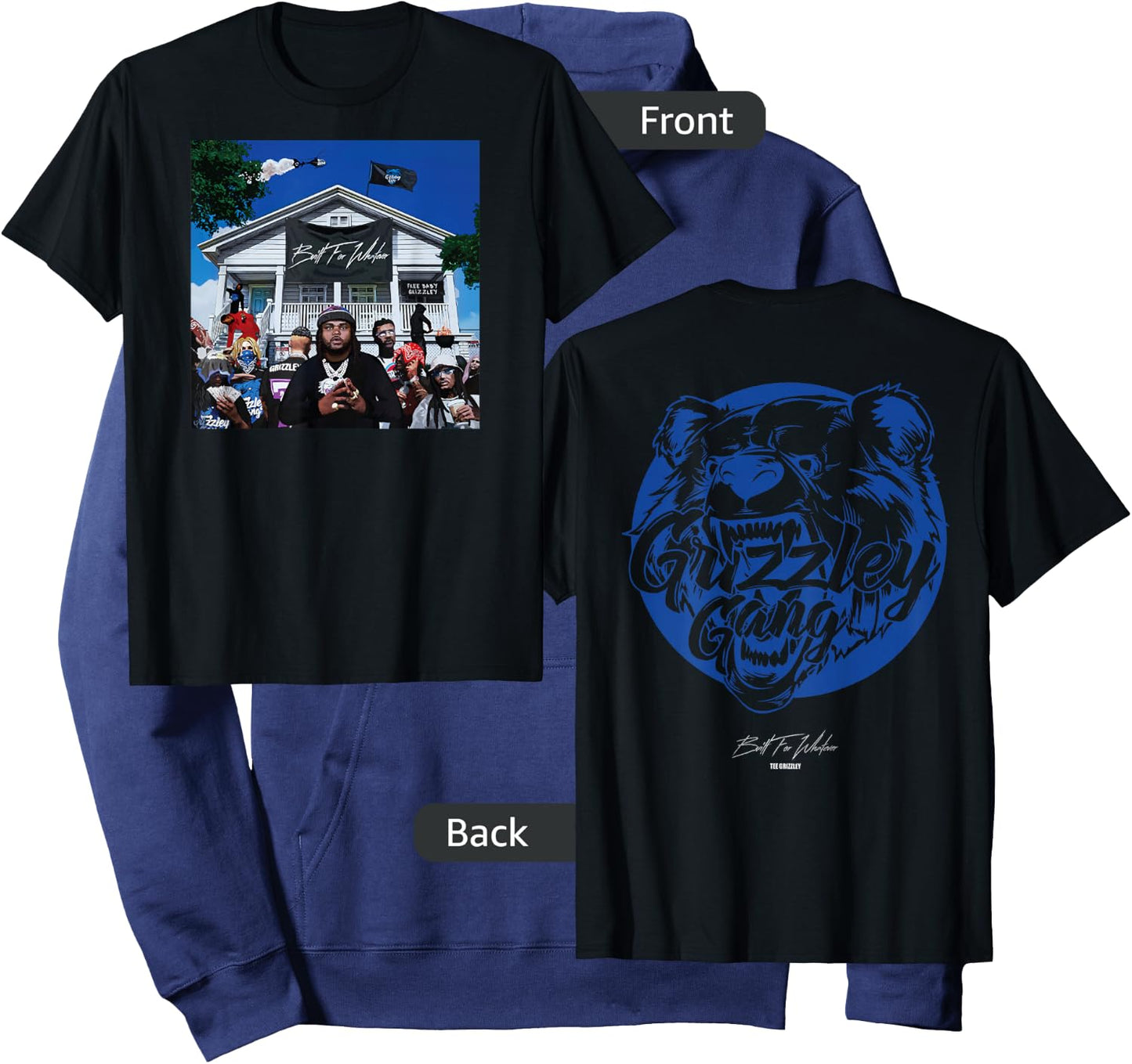 Grizzley Built for Whatever World Hoodie - Hoodie | Navy