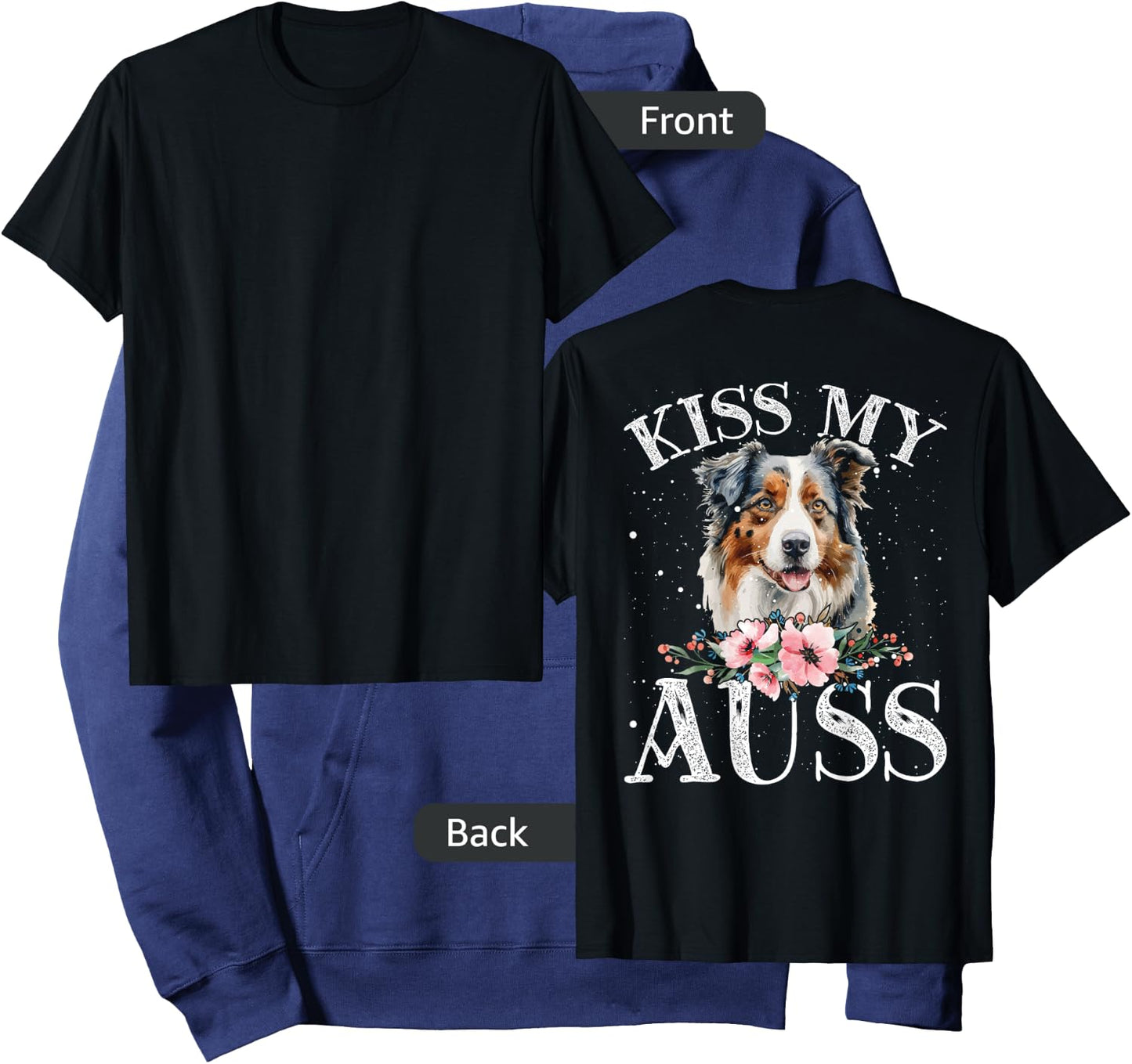 Kiss My Auss Backprint Aussie Hoodie - Hoodie | Navy