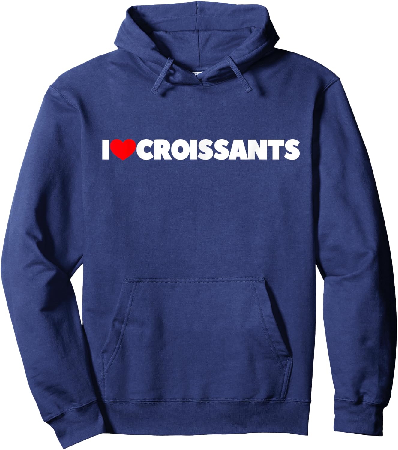 I Love (Heart) Croissants Hoodie - Hoodie | Navy