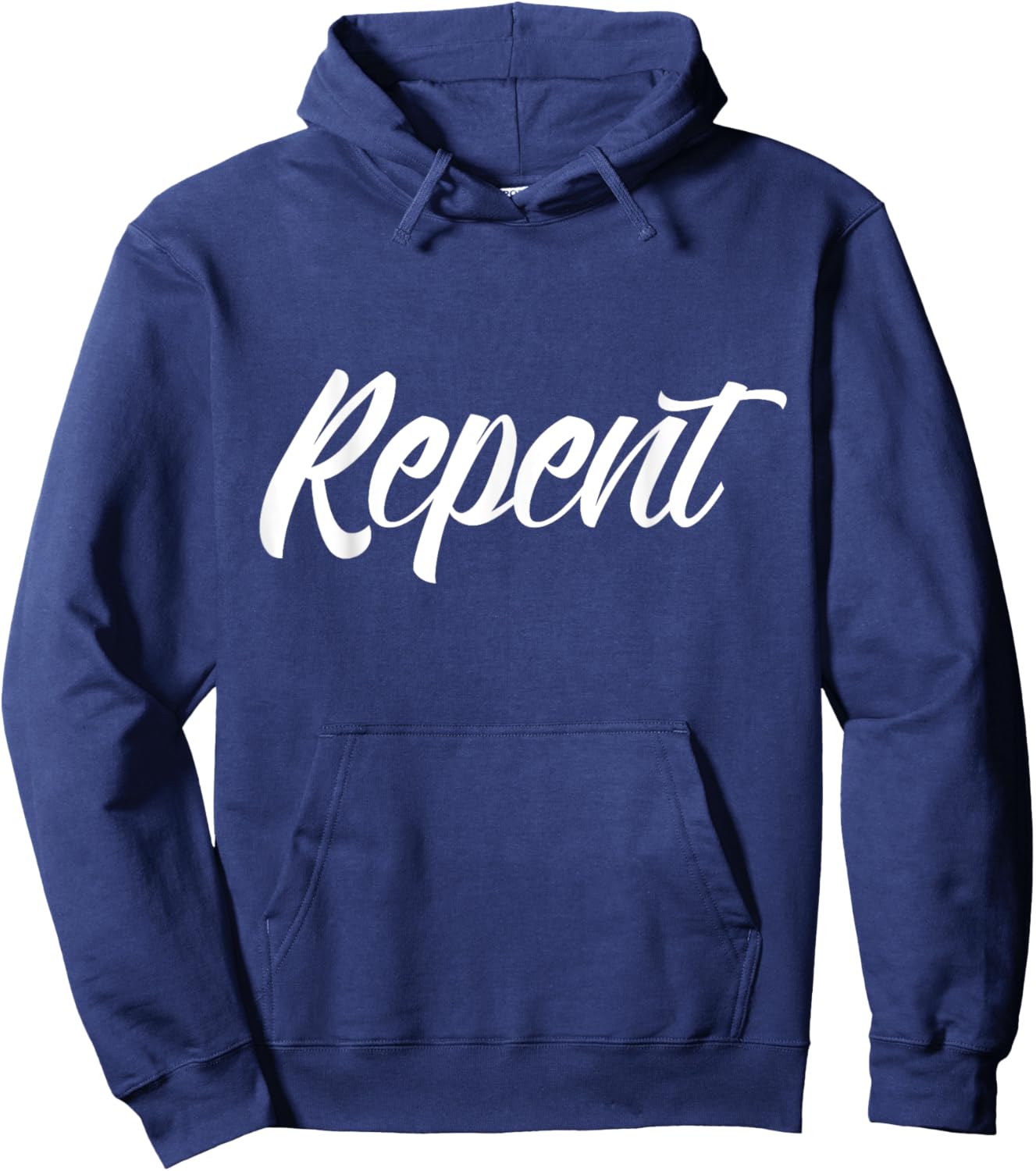 Repent ~ Script font Hoodie - Hoodie | Navy