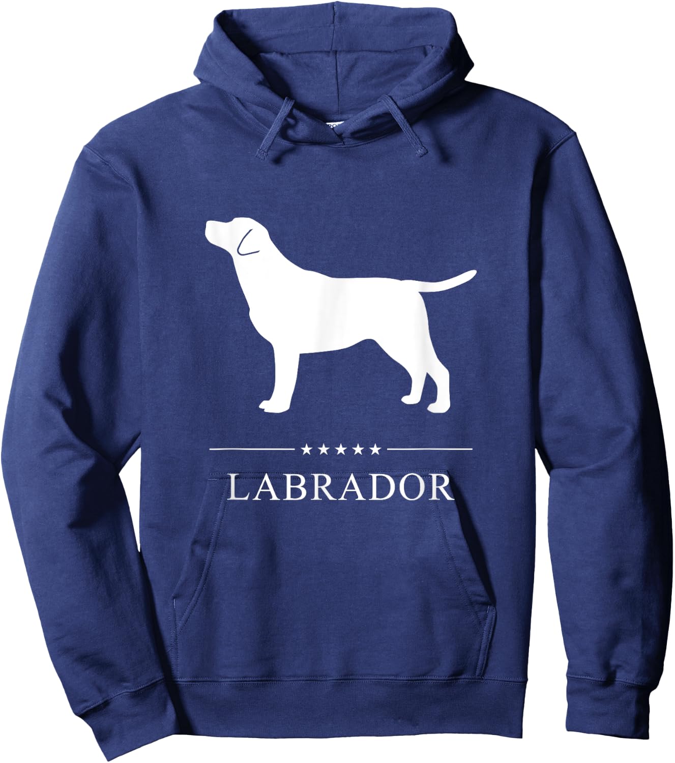 Labrador Dog White Silhouette Hoodie - Hoodie | Navy