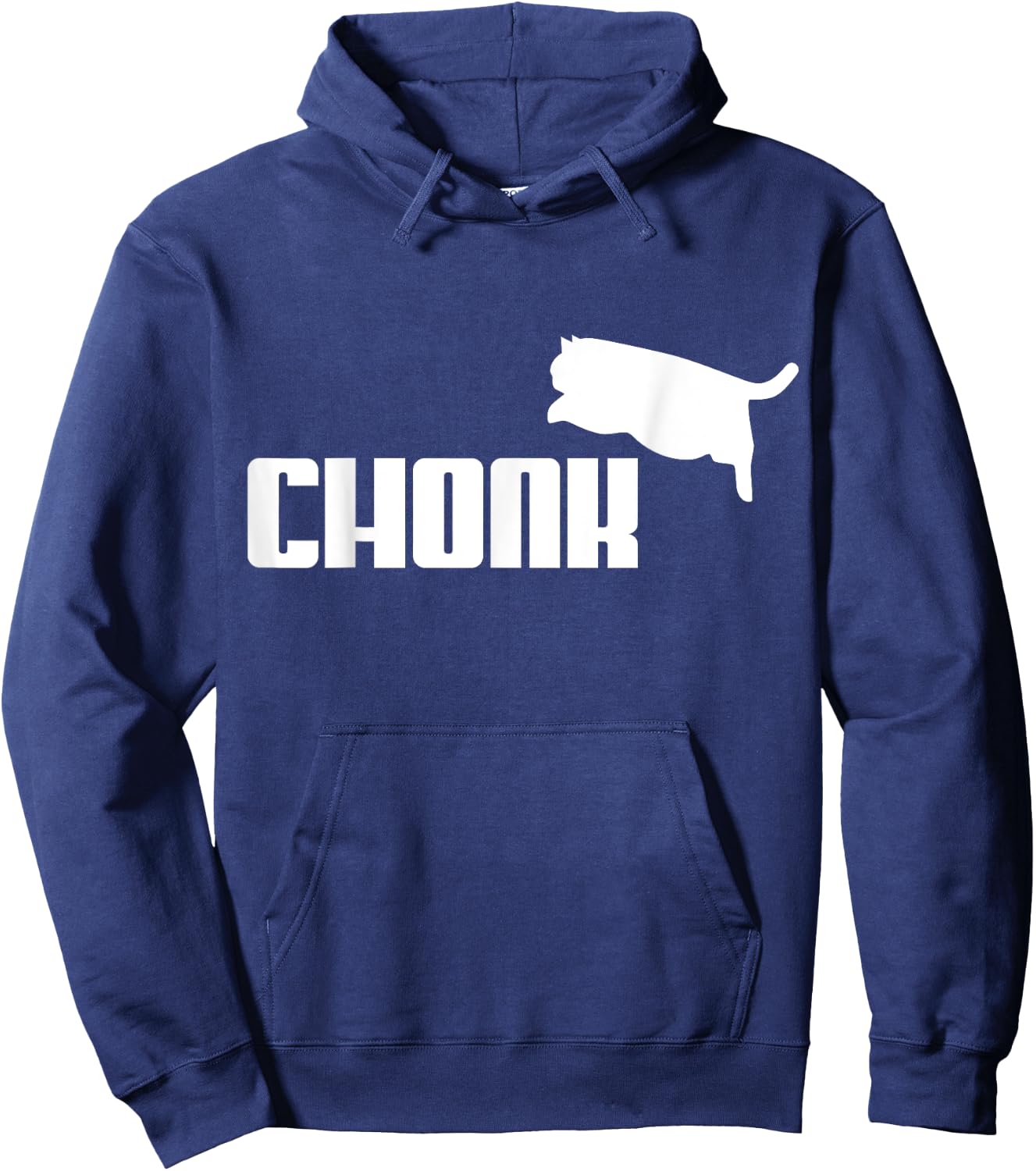 Chonk Cat Meme Funny Hoodie - Hoodie | Navy